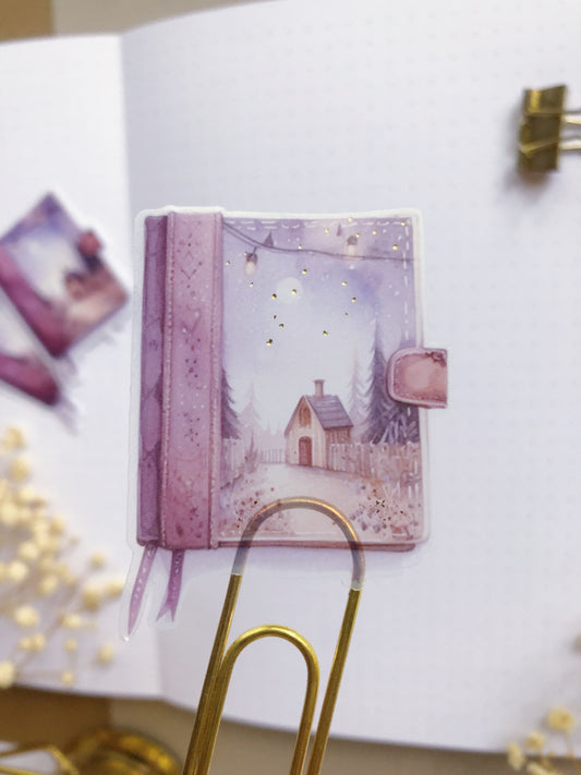"Dreamy Cottage Journal" PET Die Cut Sticker