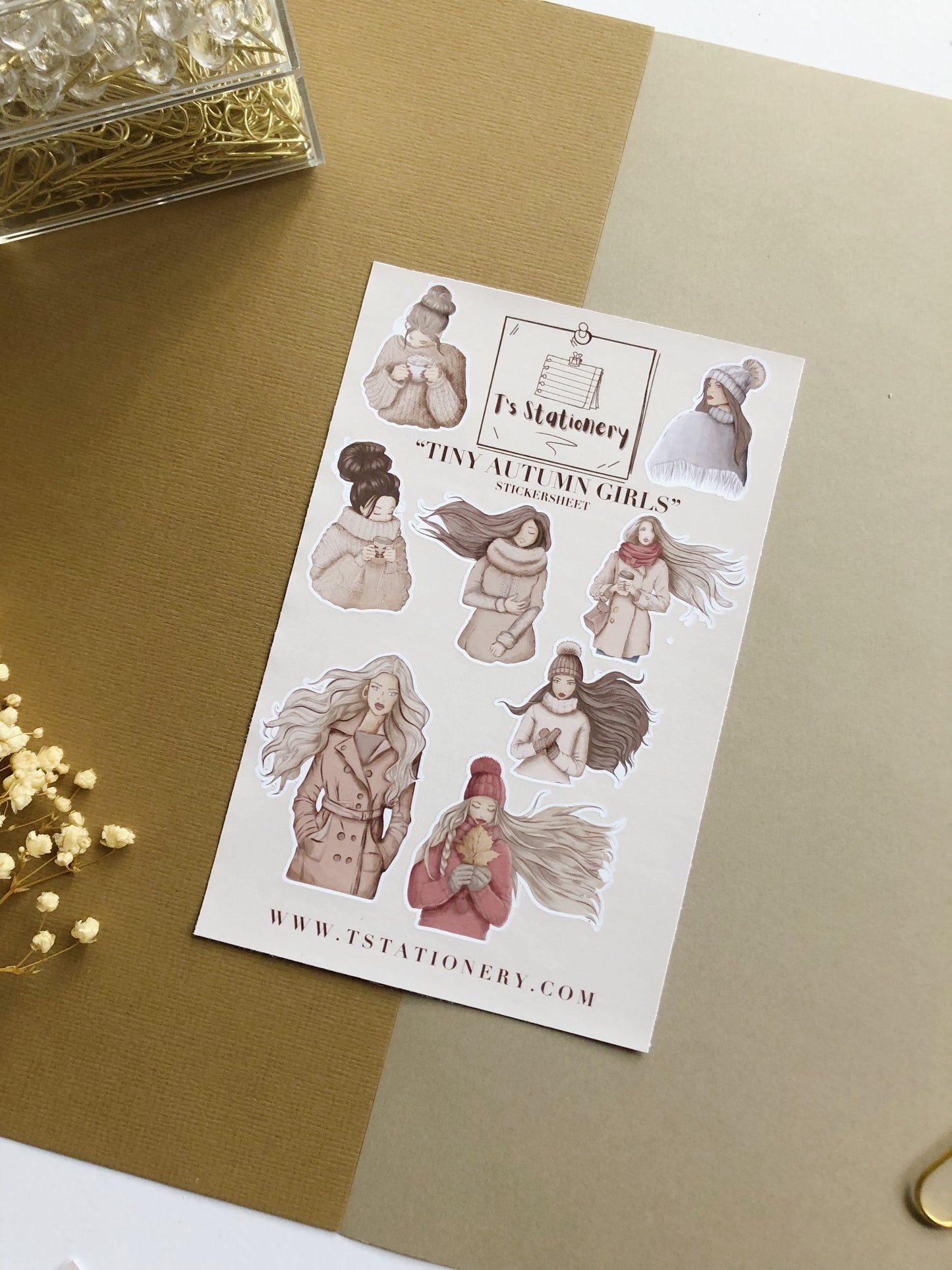 "Fall Girl Sticker Set"
