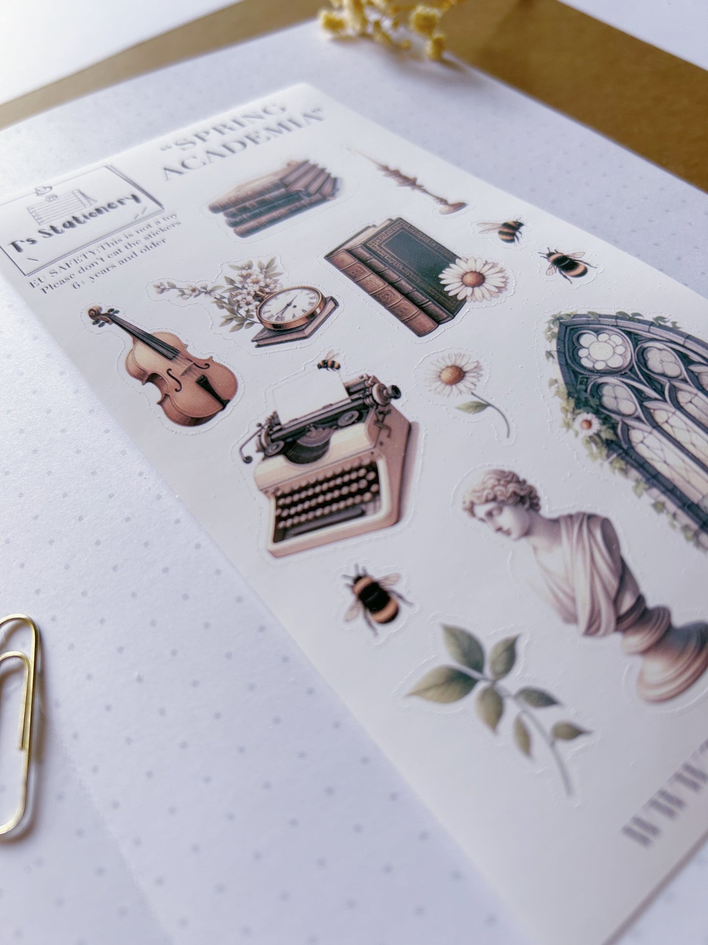 "Spring Academia"  Sticker Sheet