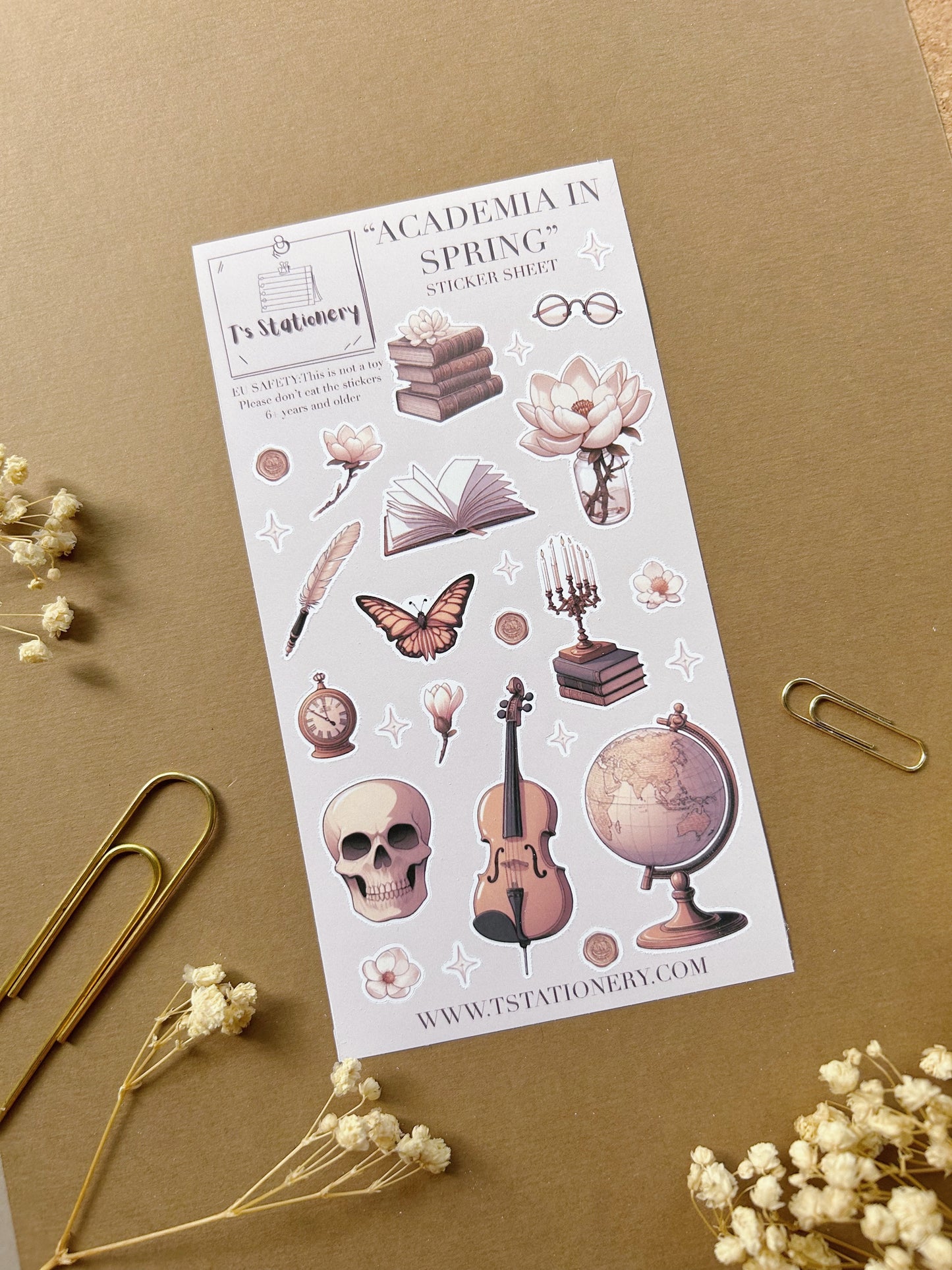 "Academia In Spring"  Sticker Sheet