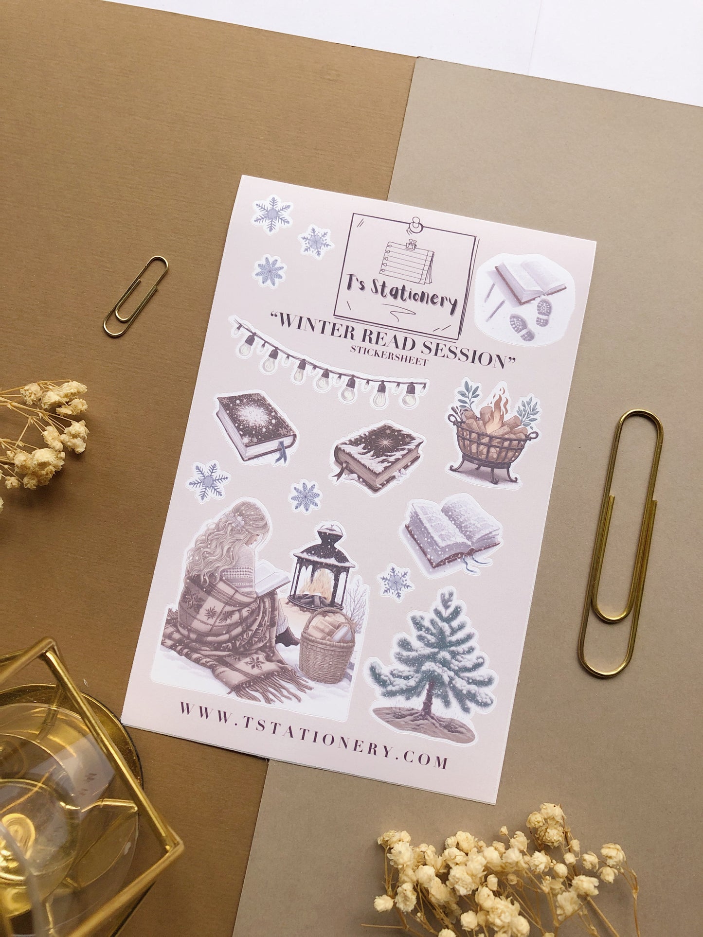 "Winter Read Session" Sticker Sheet