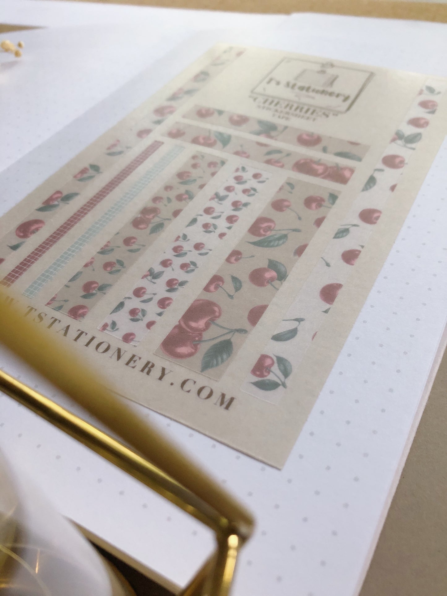 "Cherry" Sticker Sheet Tape (WASHI)