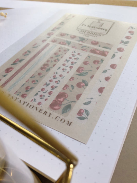 "Cherry" Sticker Sheet Tape (WASHI)
