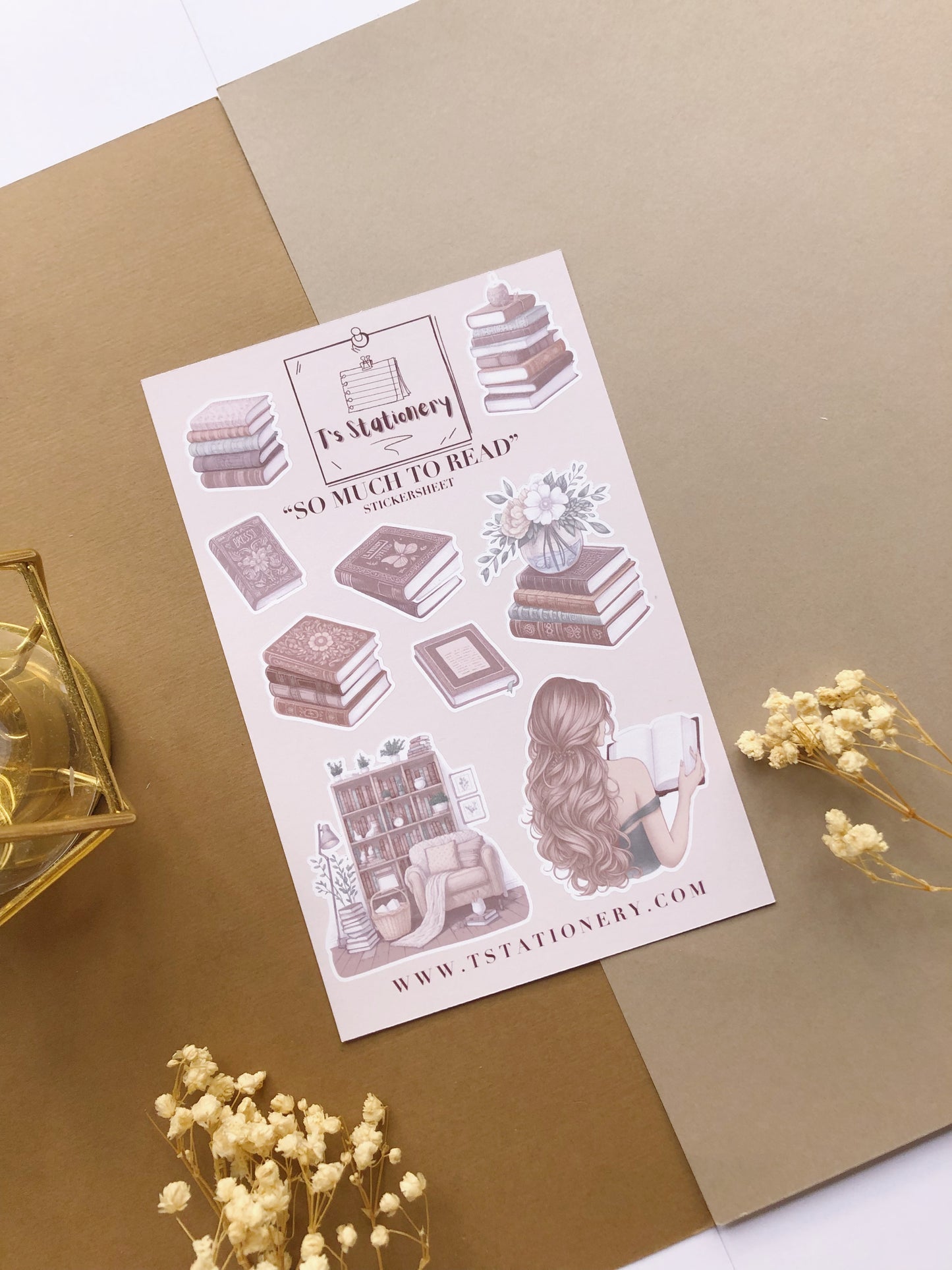 "So Much To Read" Sticker Sheet