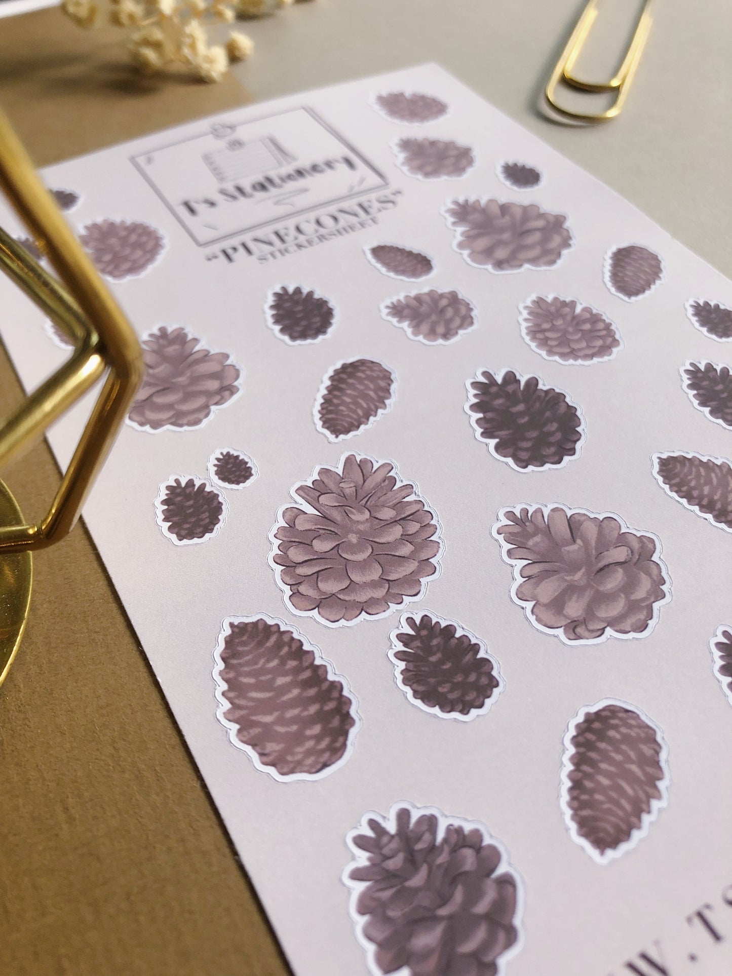 "Pinecones"  Sticker Sheet