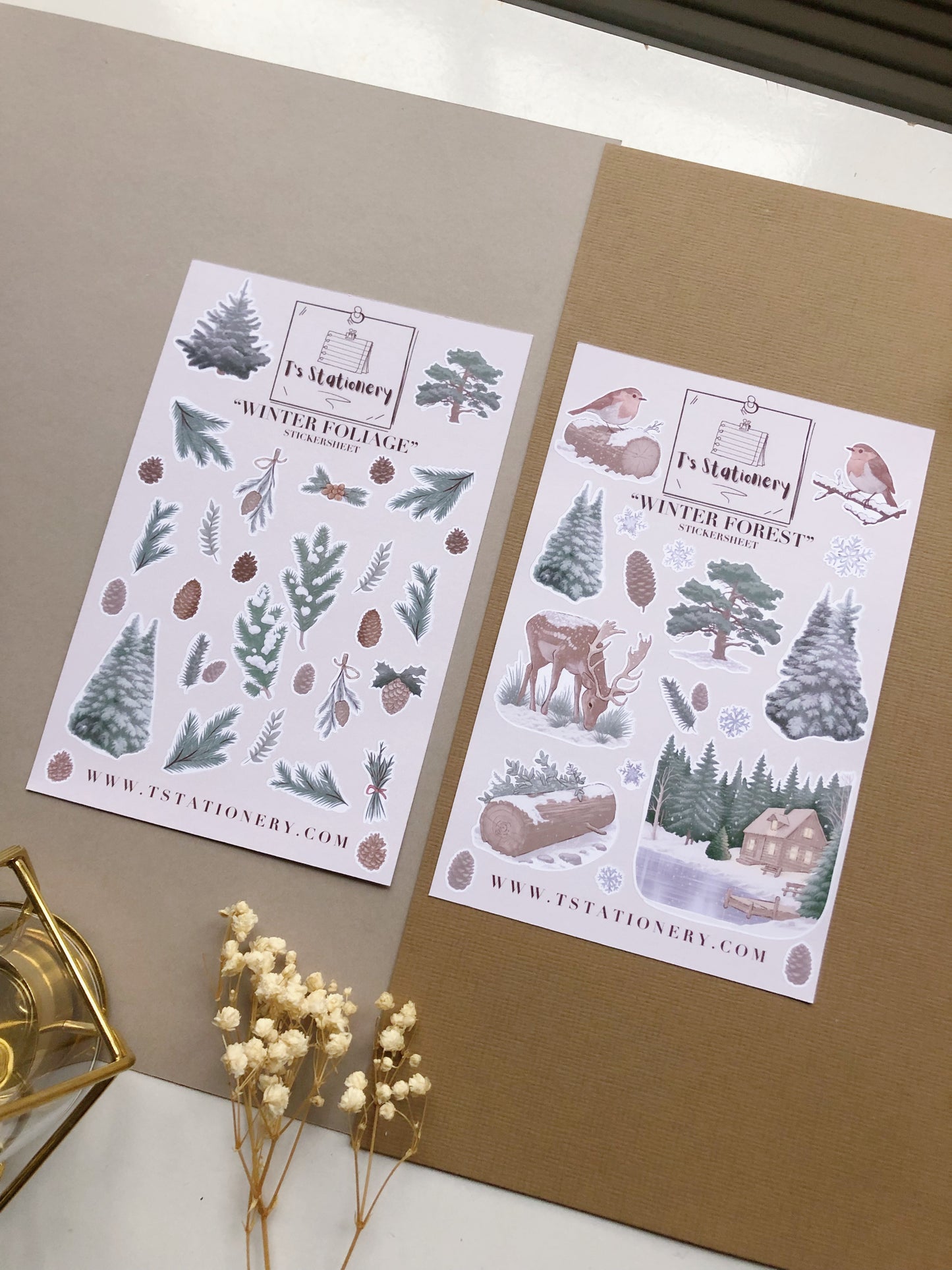 "Winter Forest Sticker Set Of 10"