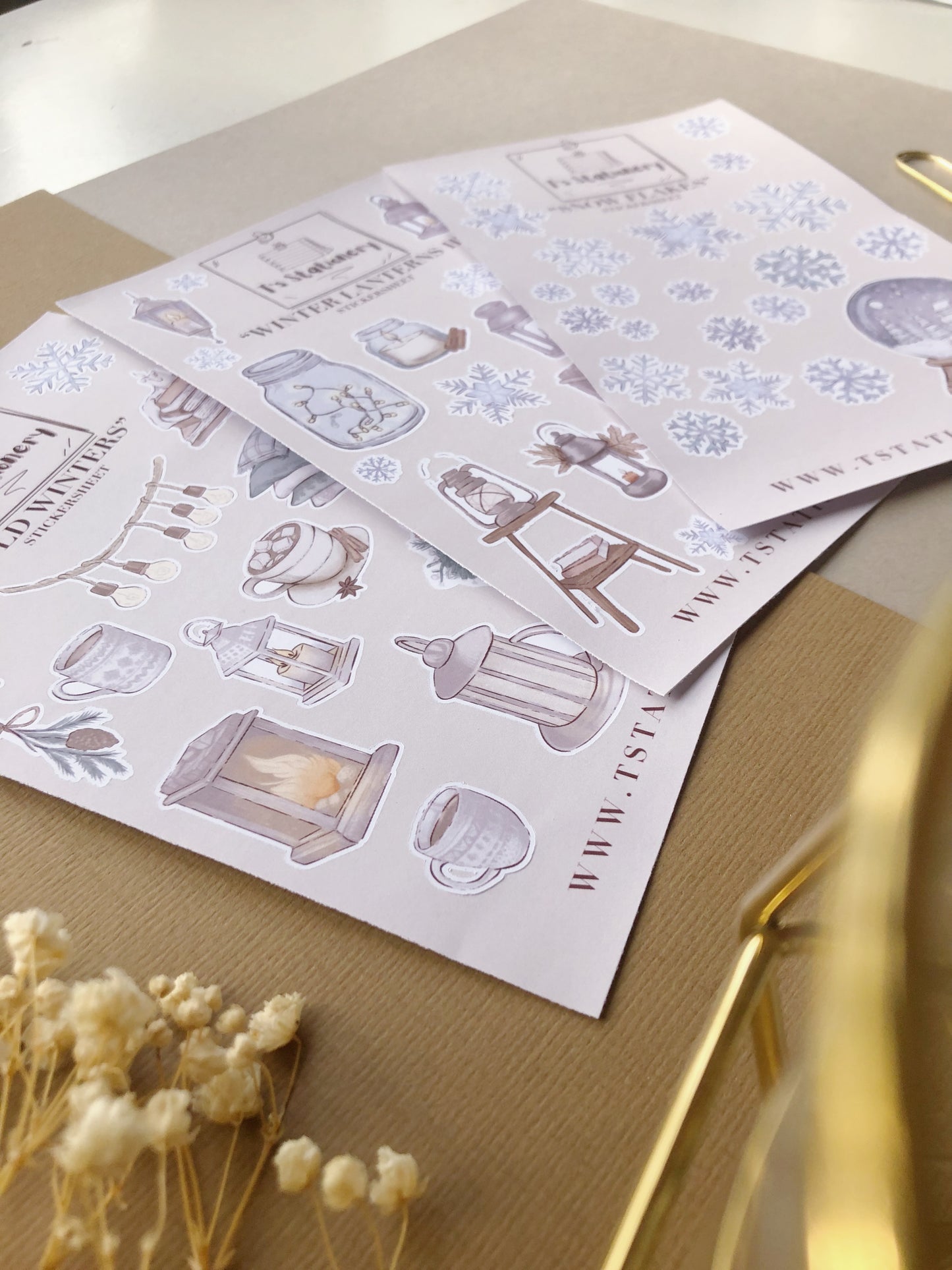 Winter Sticker Set Of 3