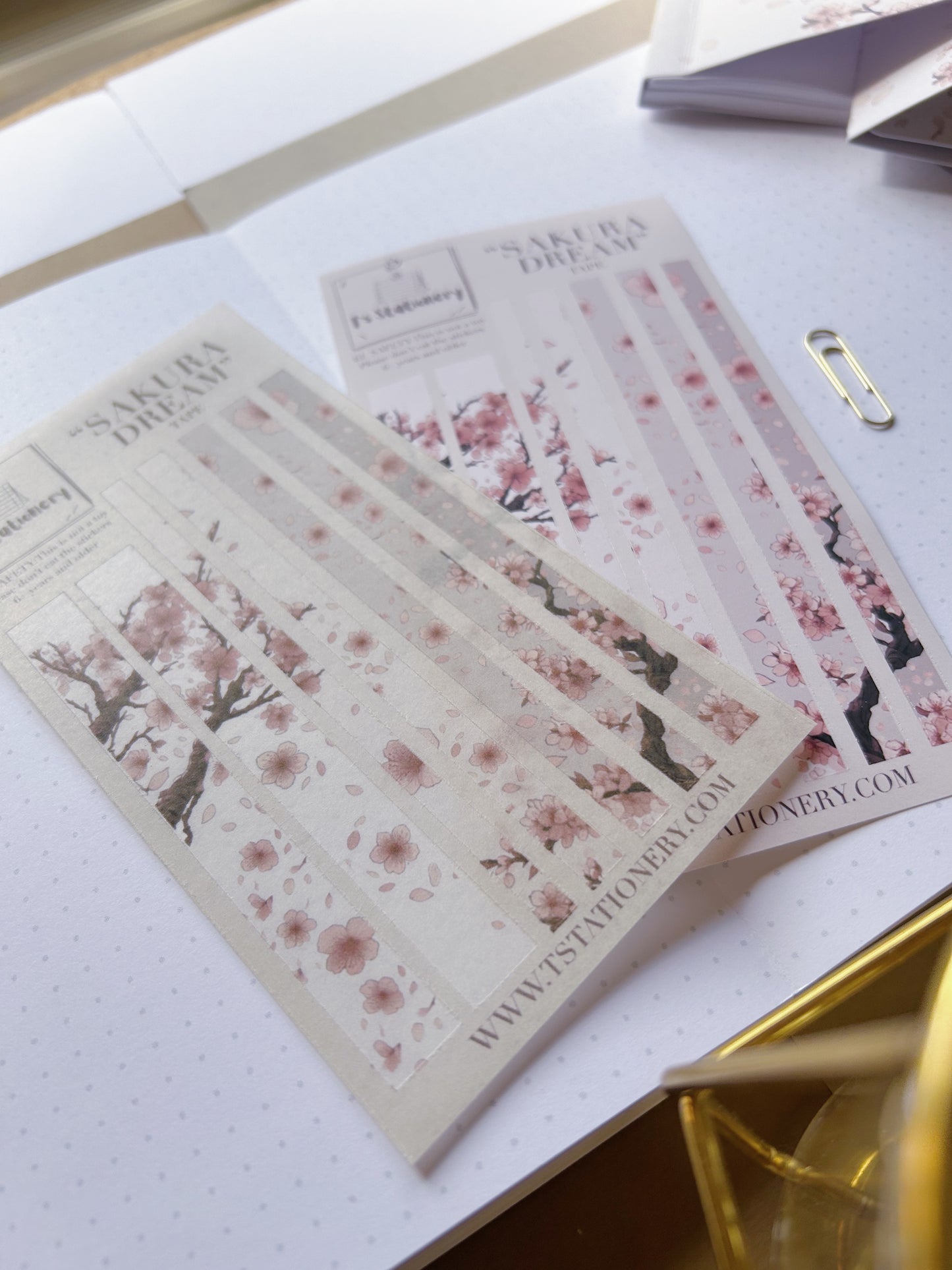 "Sakura Dream Washi Strips"  Sticker Sheet