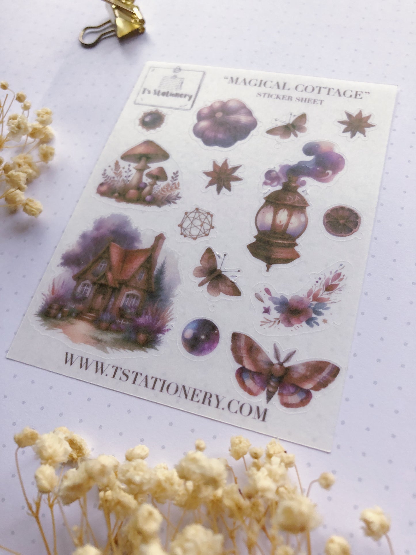 "Magical Cottage" Washi Sticker Sheet