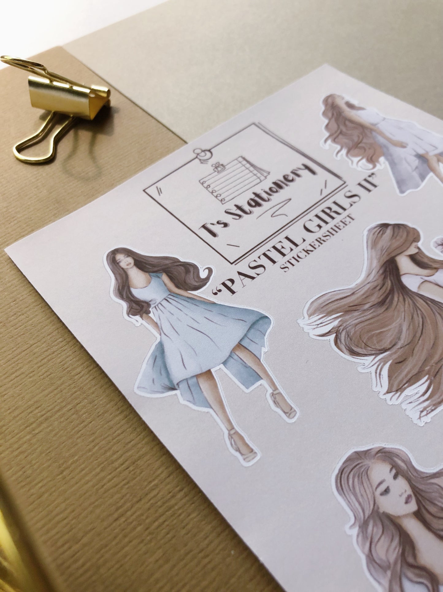 "Pastel Girls 2" Sticker Sheet