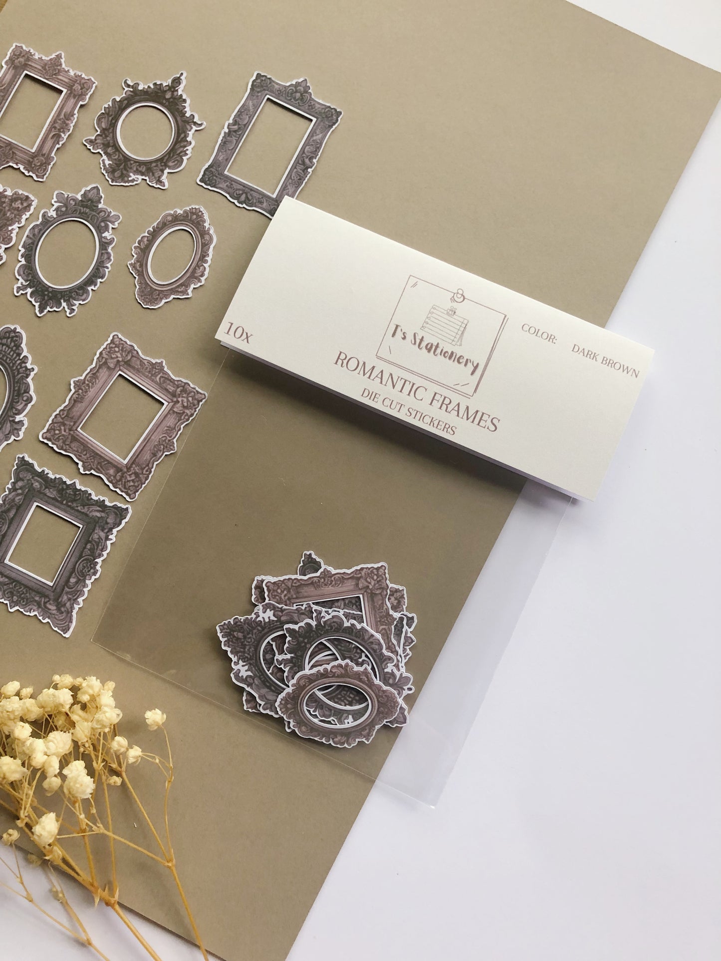 "Romantic Frames" 10 Pcs Die Cut Sticker Pack