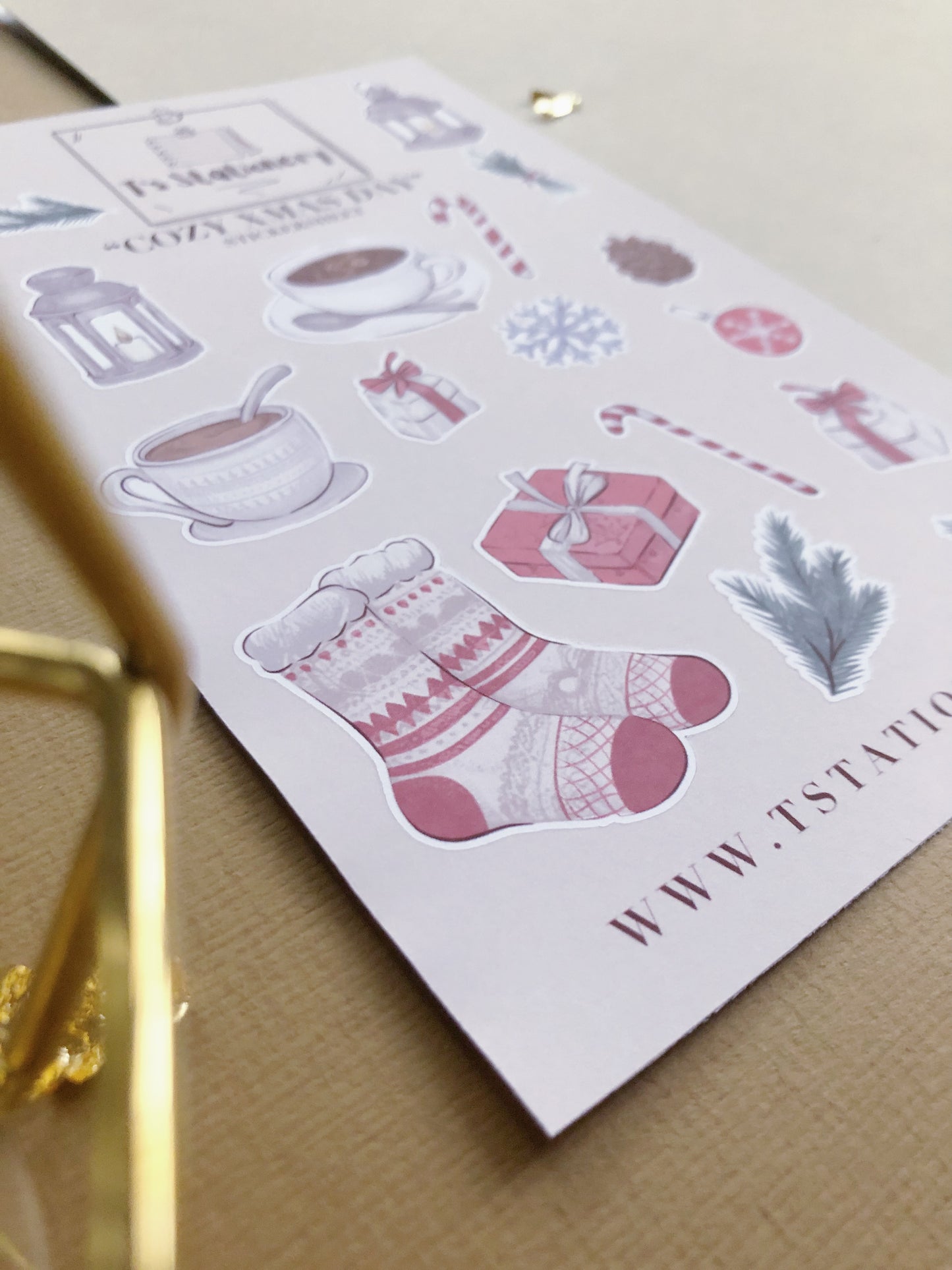 "Cozy Xmas Day" Sticker Sheet