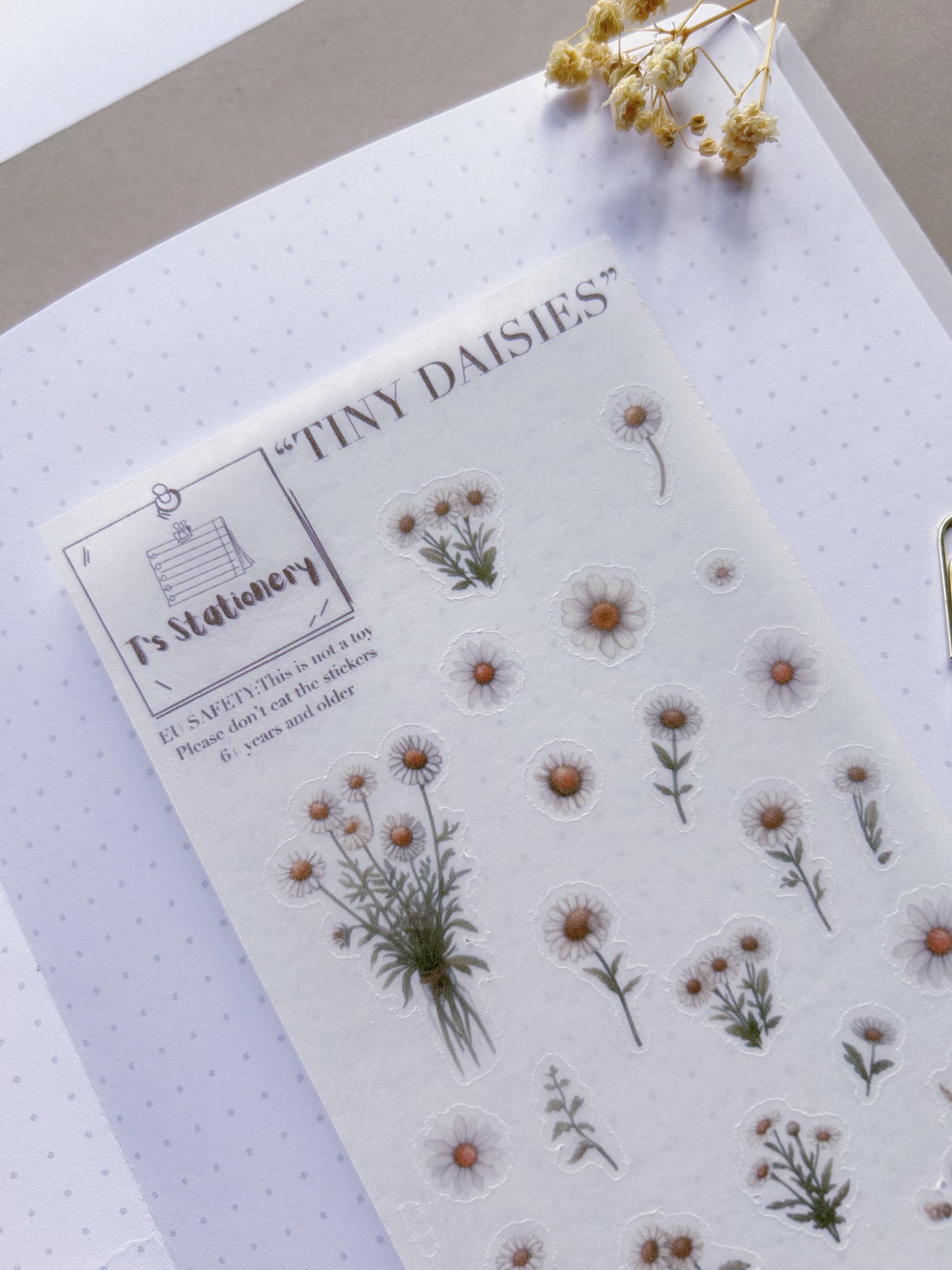 "Tiny Daisies"  Sticker Sheet