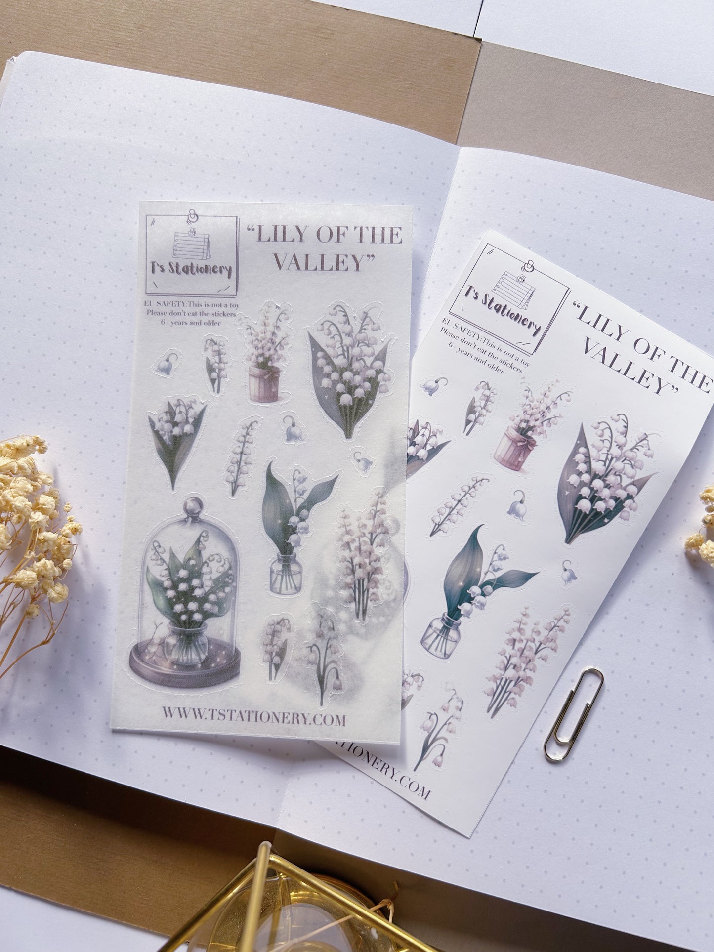 "Lily Of The Valley"  Sticker Sheet