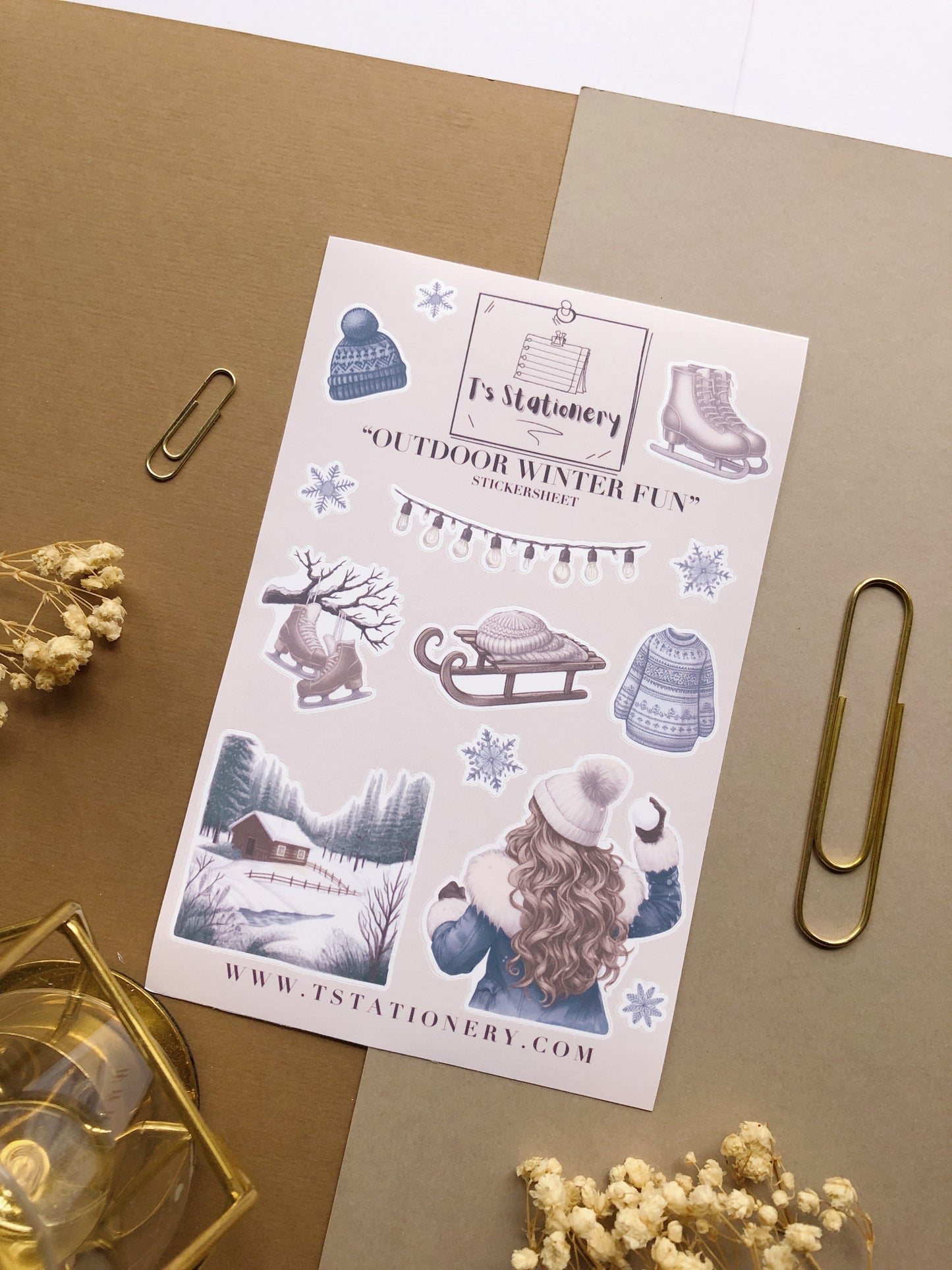 "Outdoor Winter Fun" Sticker Sheet