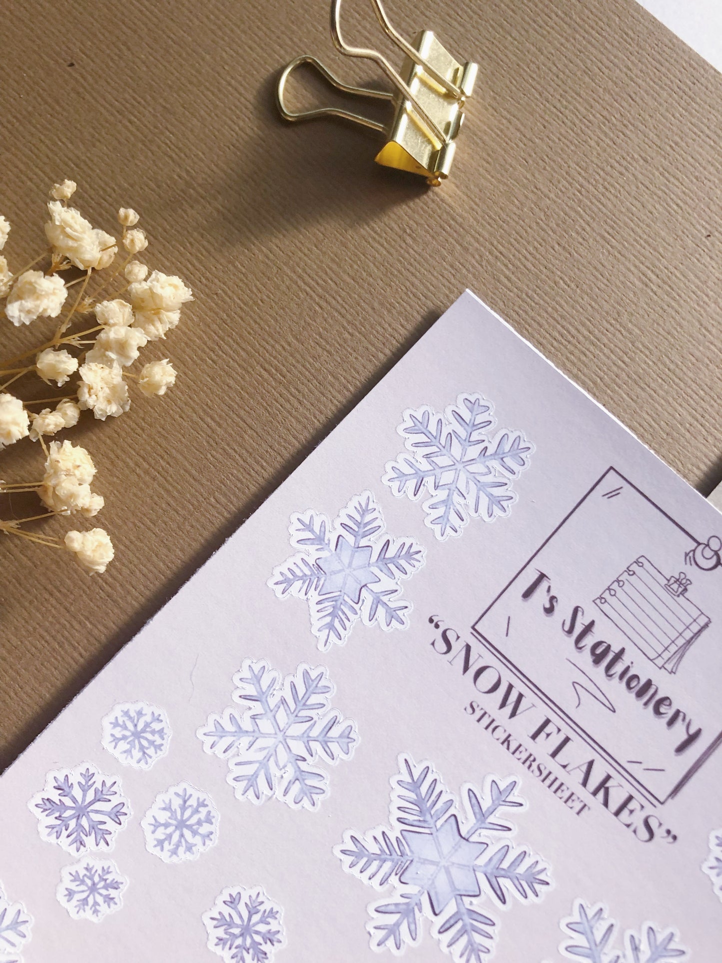 "Snowflakes"  Sticker Sheet