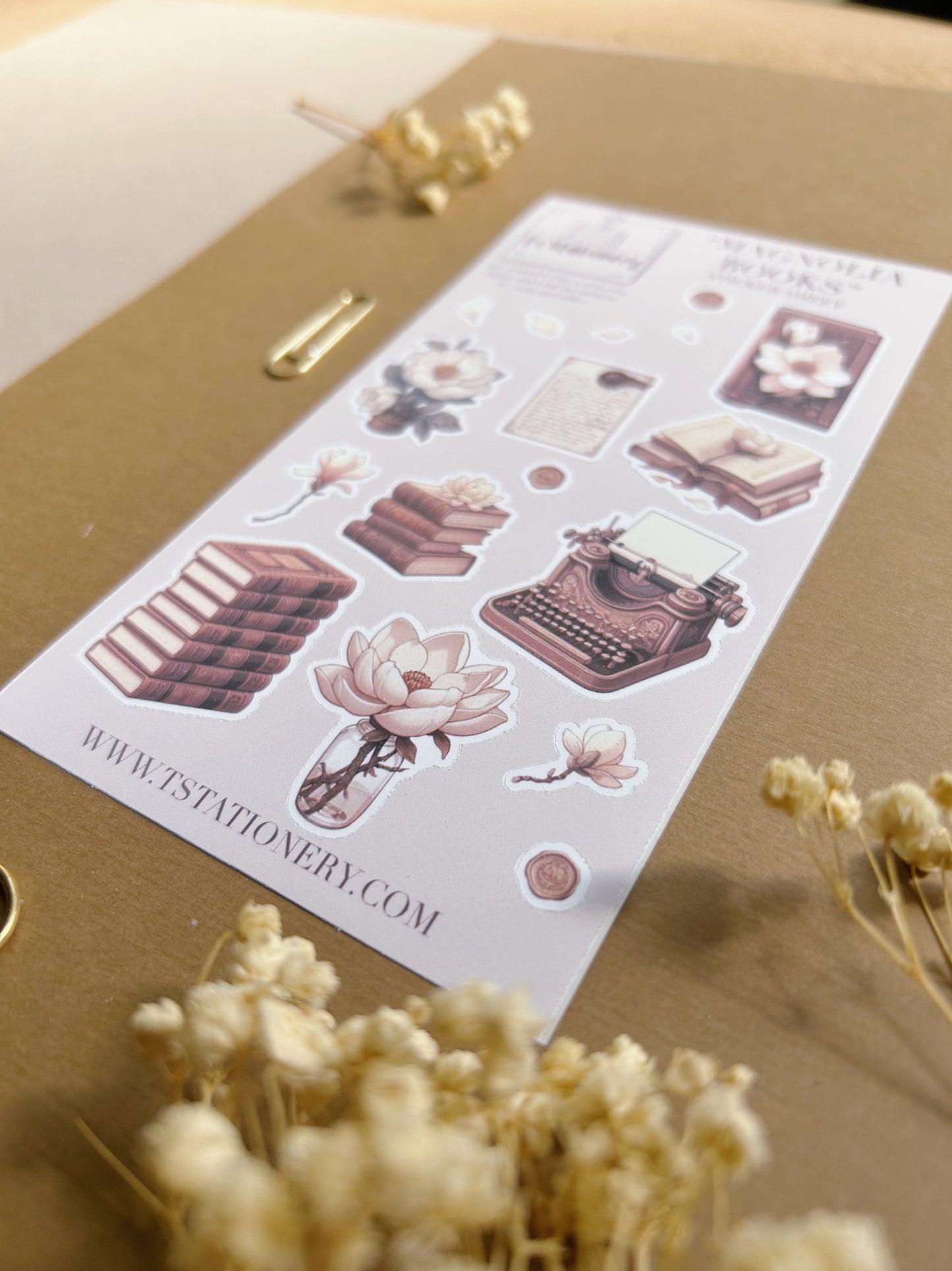 "Magnolia Books"  Sticker Sheet