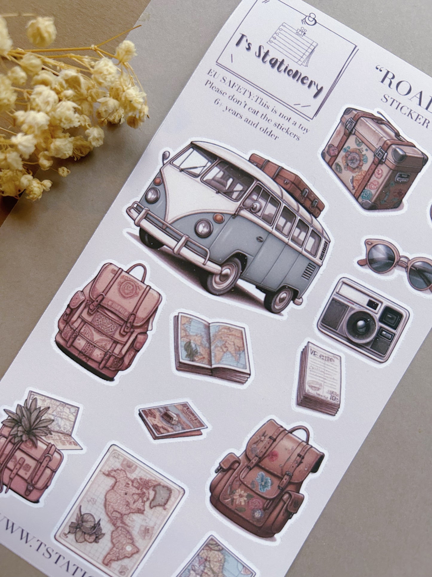 "Road Trip" Stickers Sheet