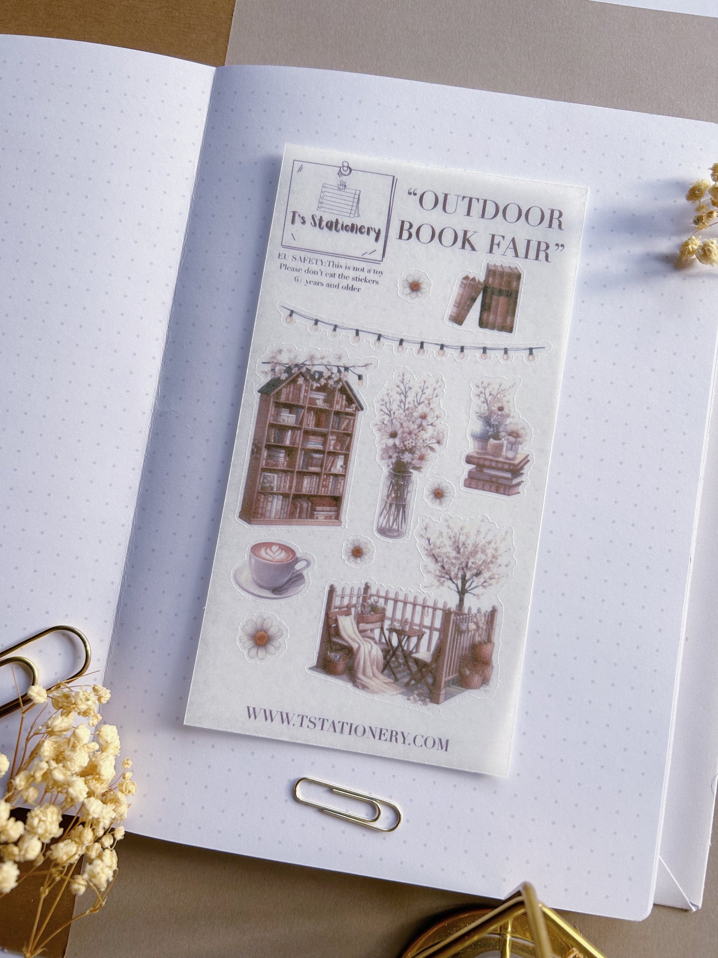 "Outdoor Book Fair"  Sticker Sheet