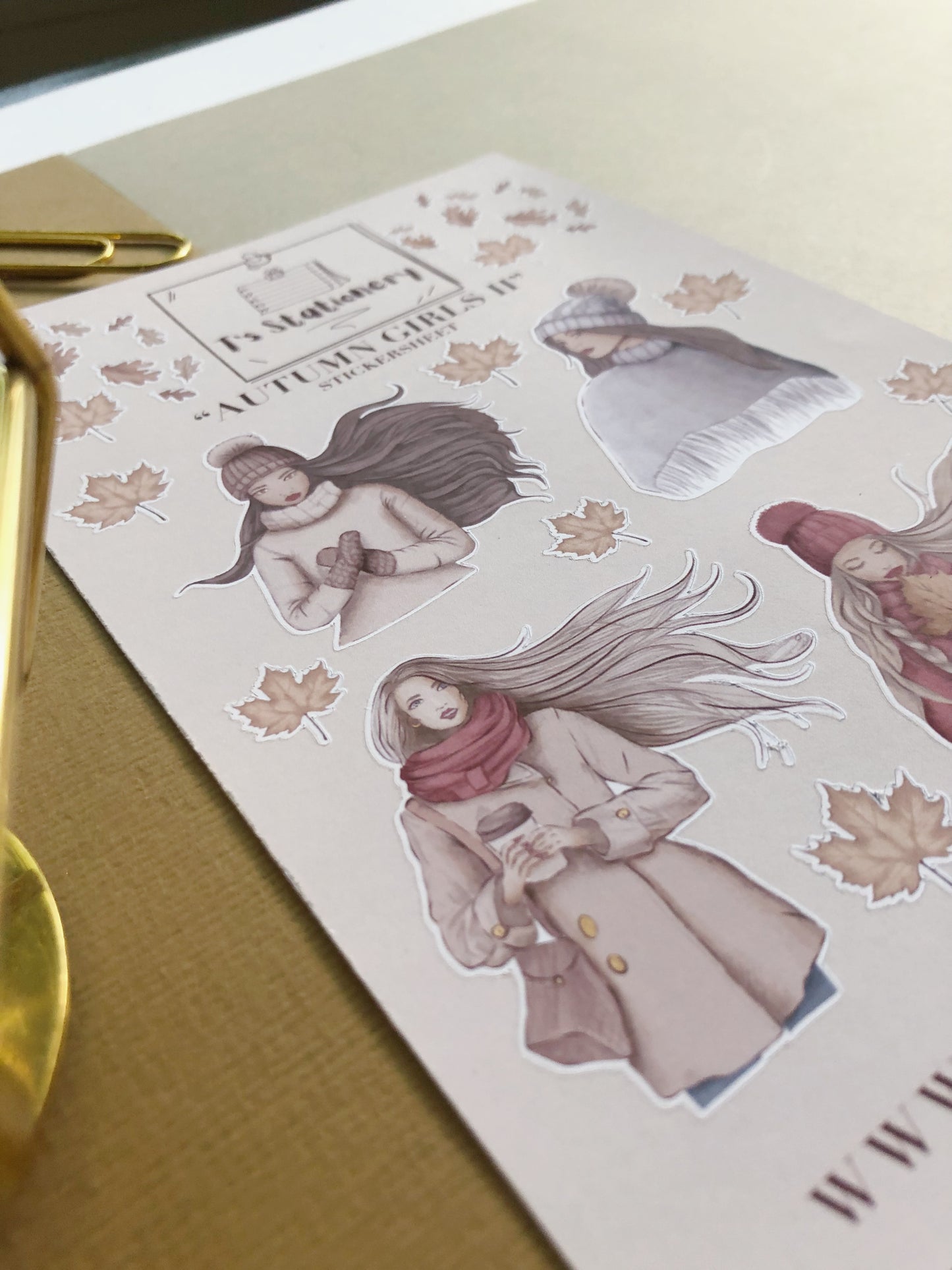 "Fall Girls 2"  Sticker Sheet