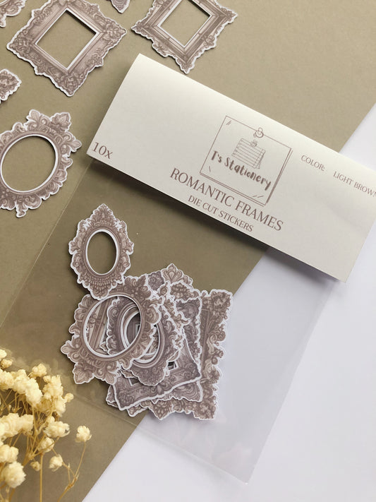 "Romantic Frames" 10 Pcs Die Cut Sticker Pack