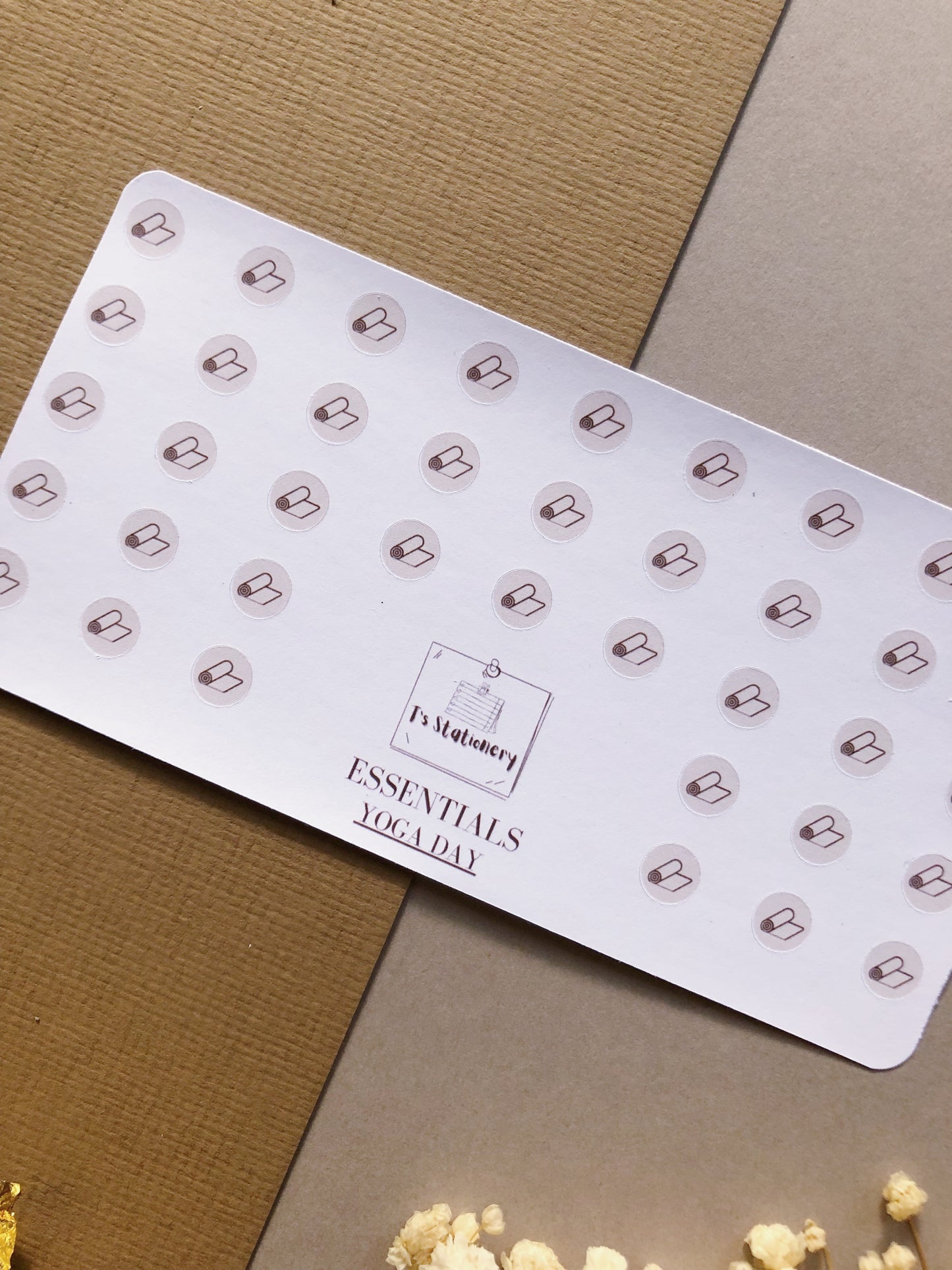 Yoga Icons Sticker Sheet