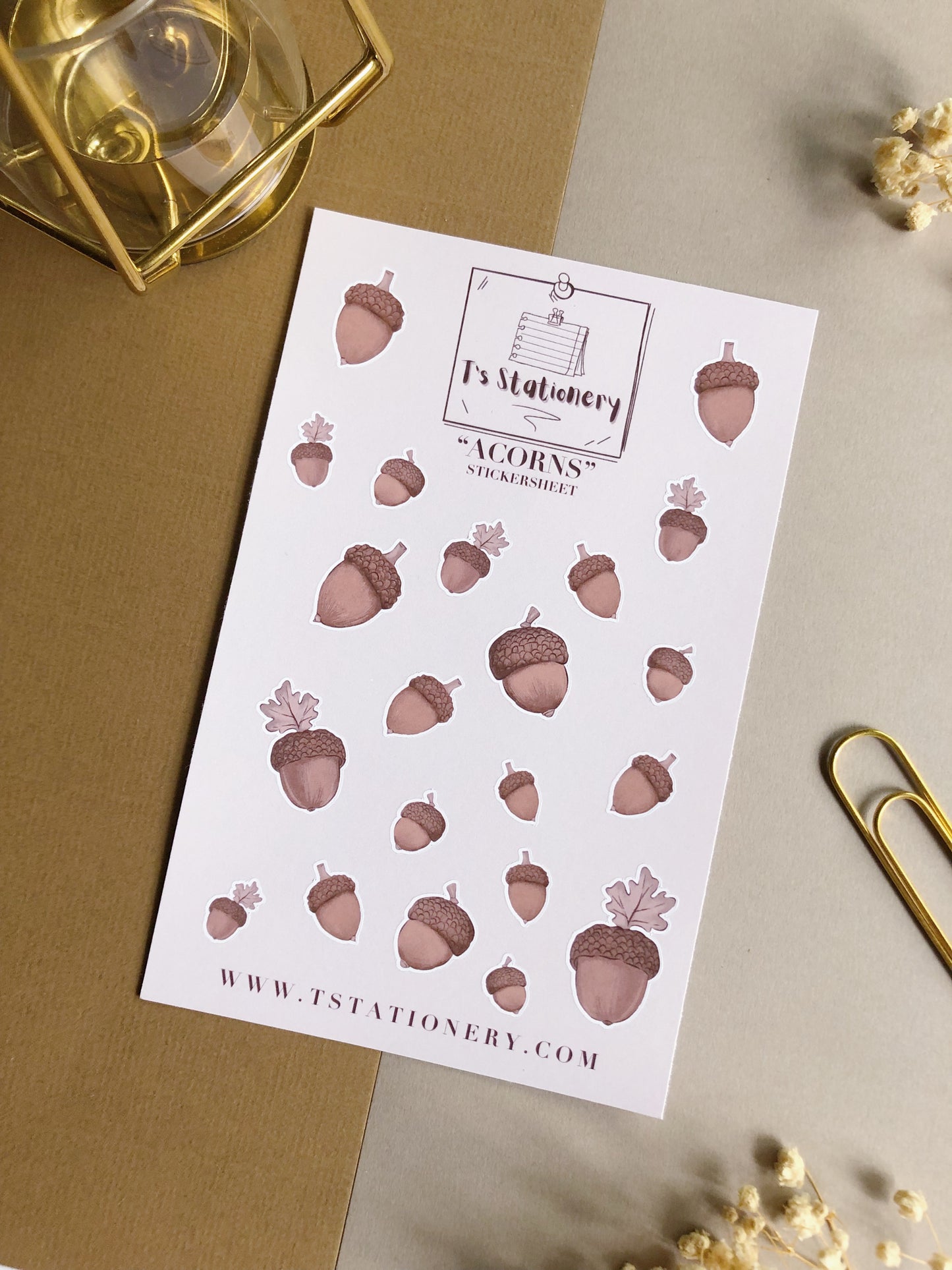 "Acorns" Sticker Sheet