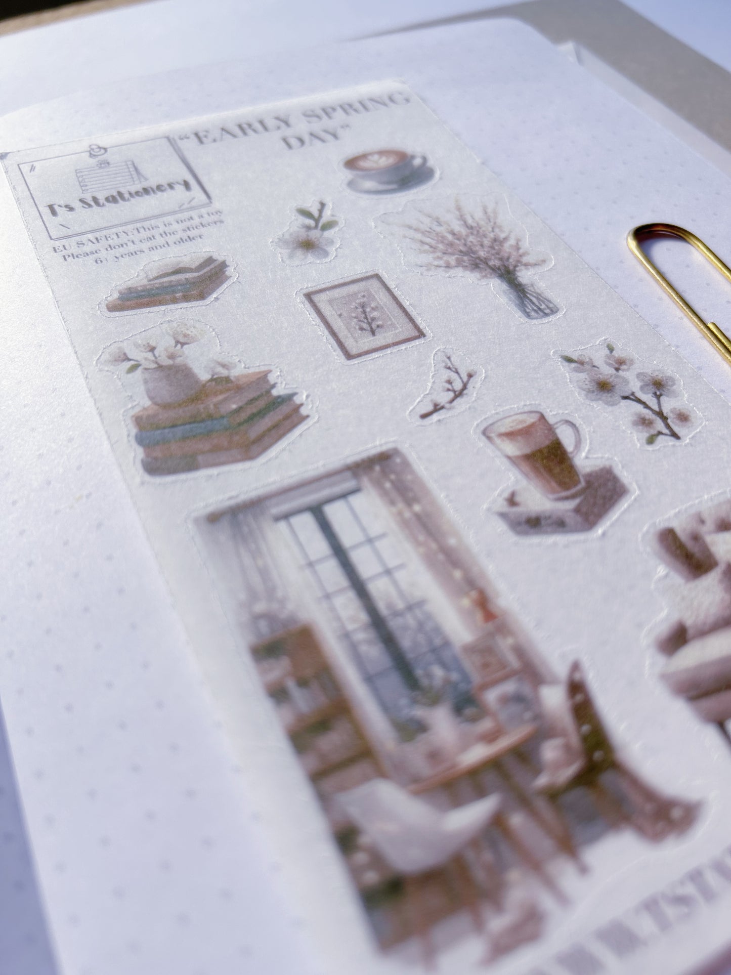 "Early Spring Day"  Washi Sticker Sheet