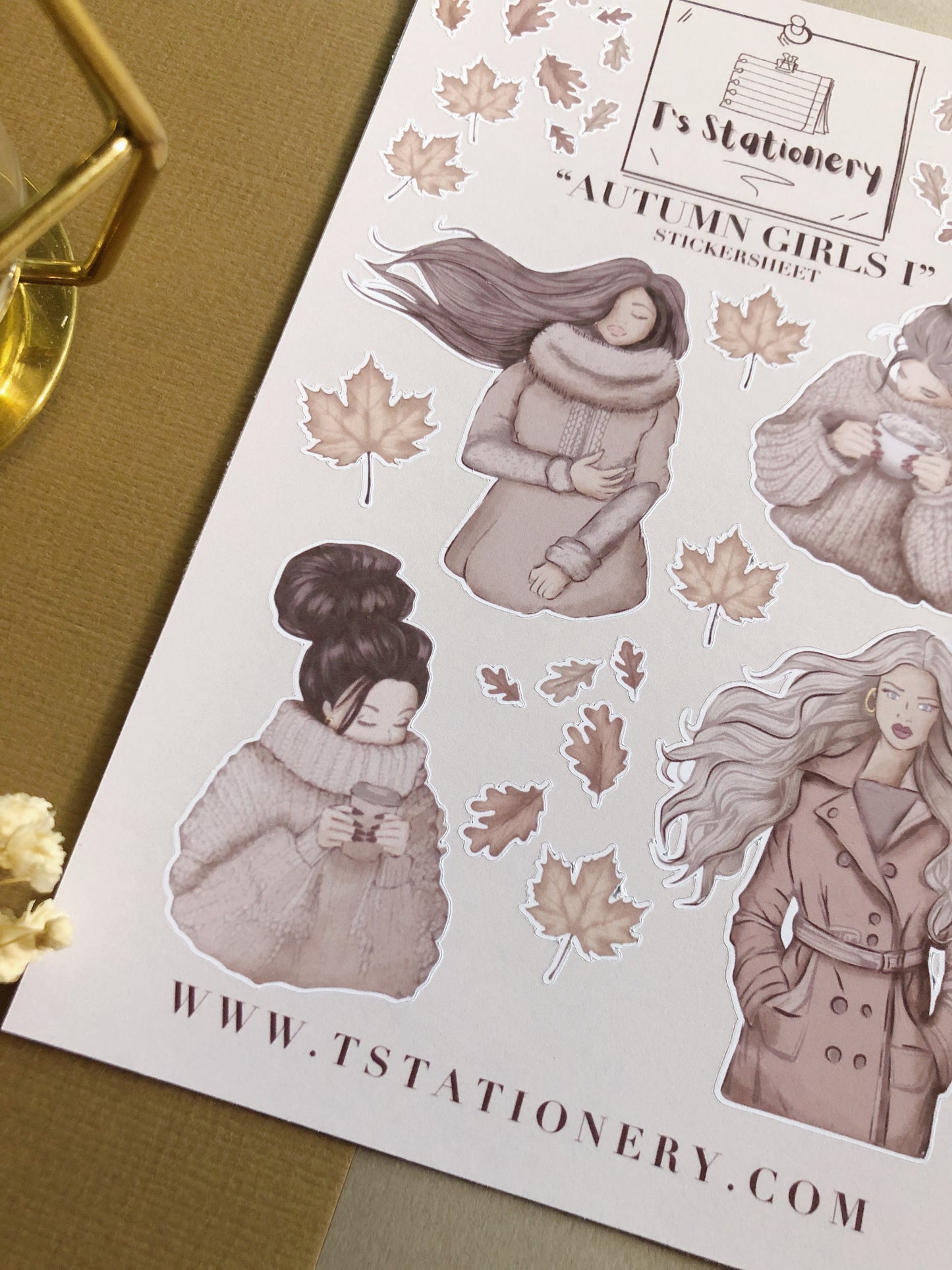 "Fall Girls 1"  Sticker Sheet