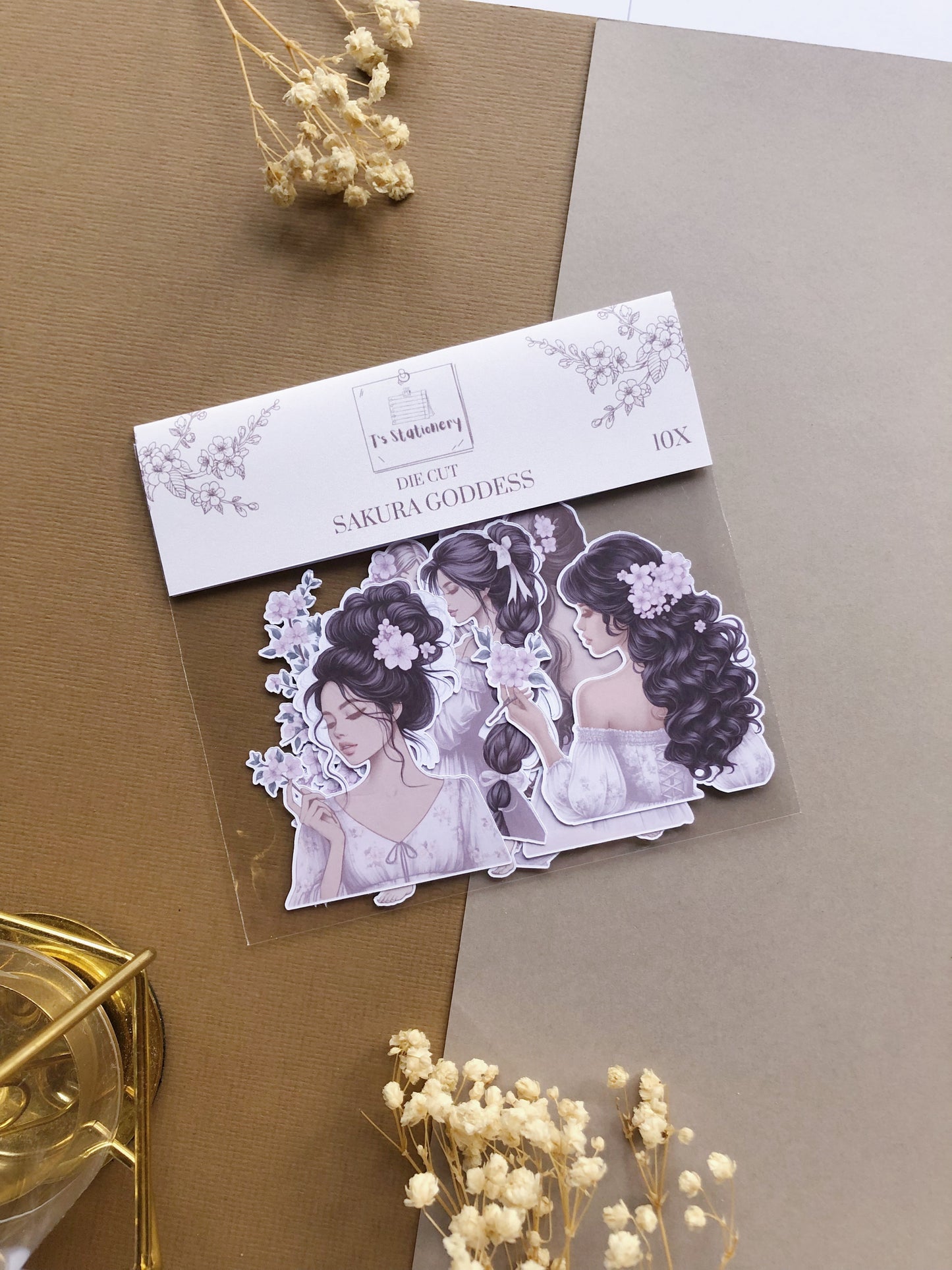 "Sakura Goddess" Die Cut Sticker Pack