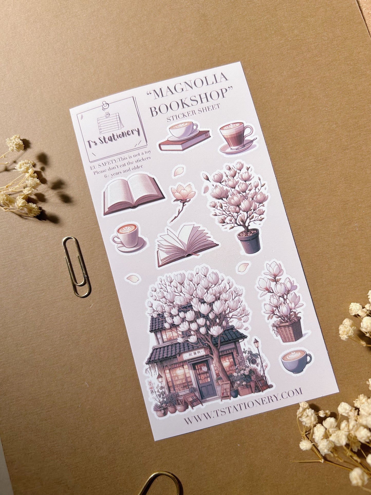 "Magnolia Bookshop"  Sticker Sheet