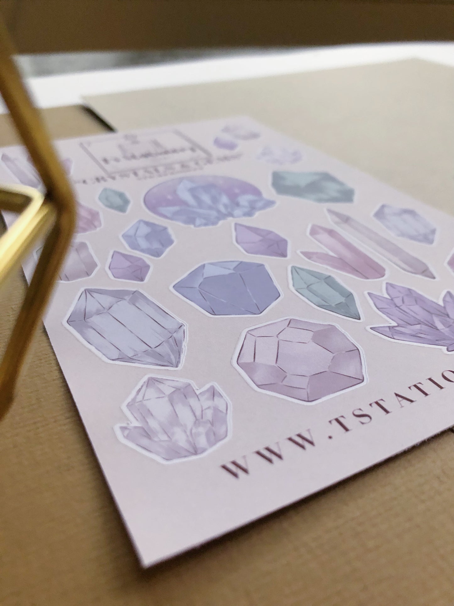 "Crystals & Gems"  Sticker Sheet