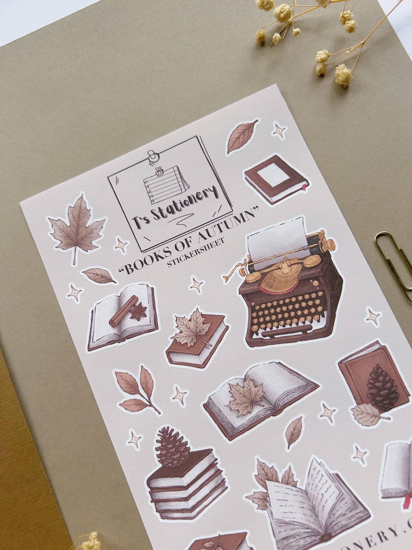 "Books Of Autumn"  Sticker Sheet