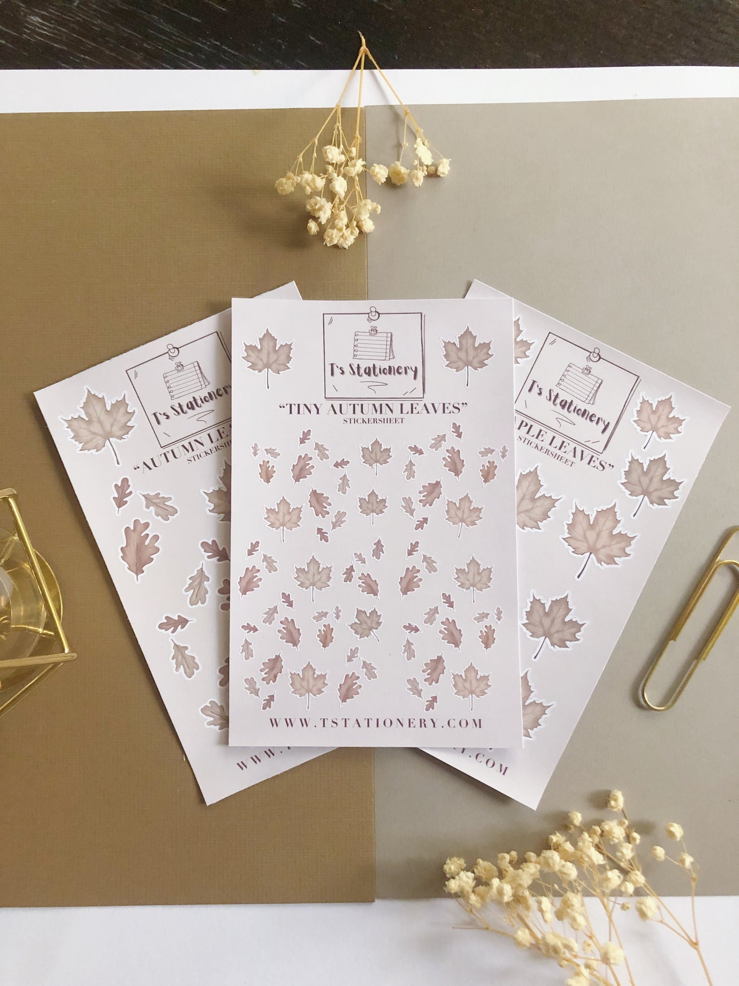 "Leaves Sticker Set Of 3"