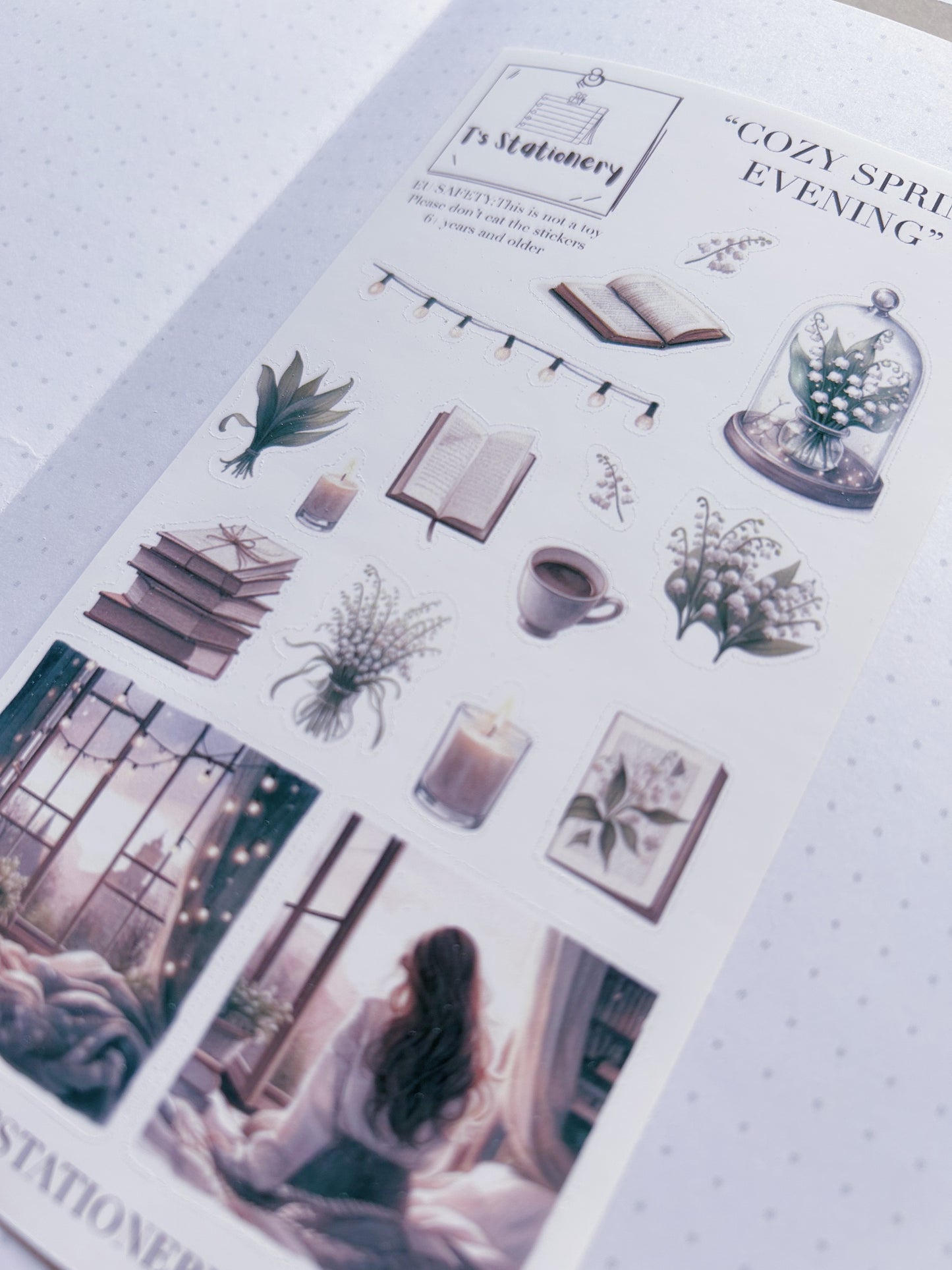 "Cozy Spring Evening"  Sticker Sheet