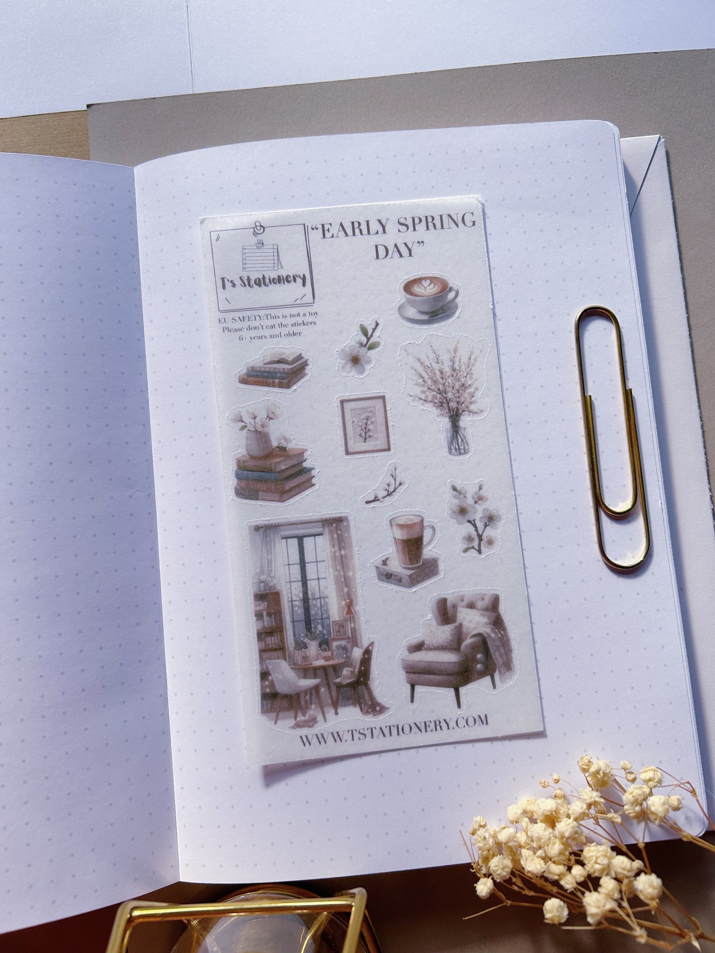 "Early Spring Day"  Washi Sticker Sheet