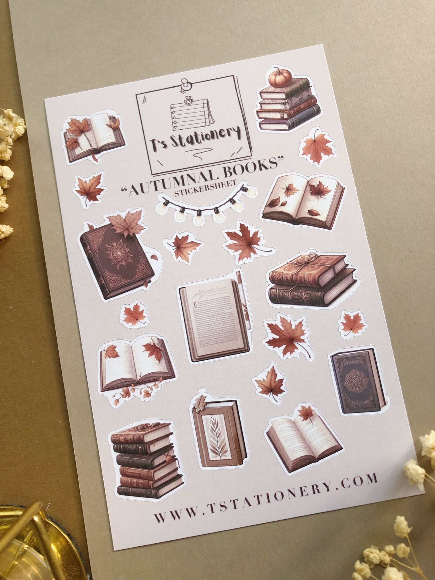 "Autumnal Books" Sticker Sheet