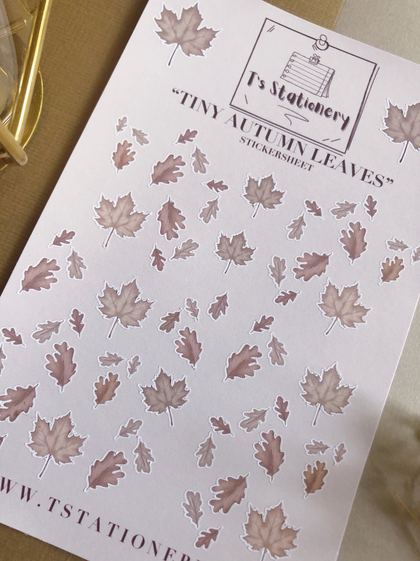 "Tiny Leaves"  Sticker Sheet