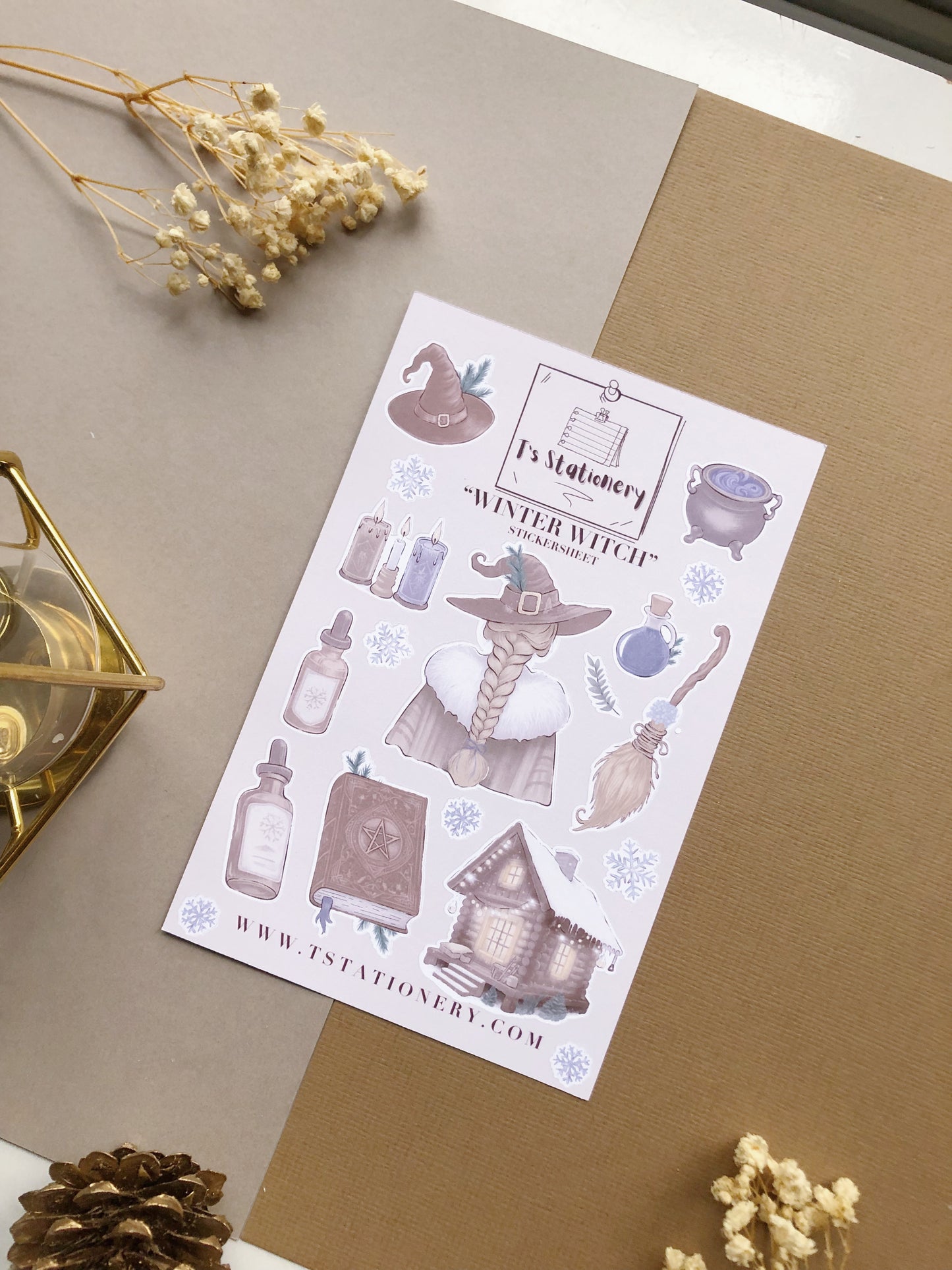 "Winter Forest Sticker Set Of 5"