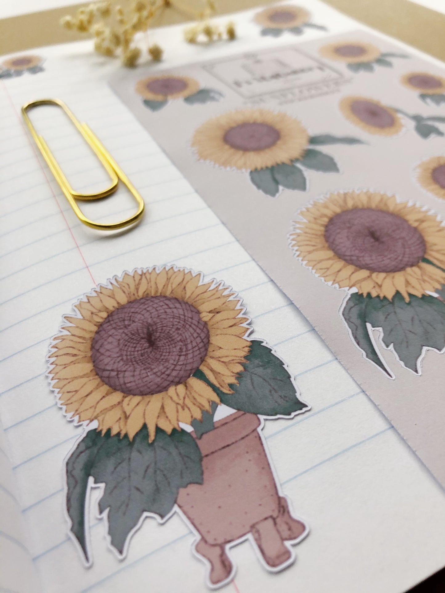 "Sunflowers"  Sticker Sheet