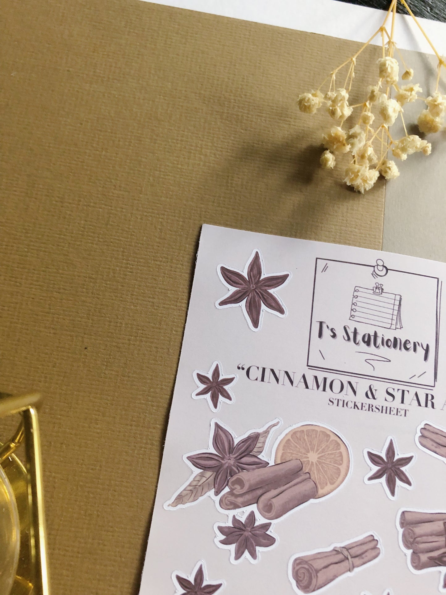 "Cinnamon & Star Anis"  Sticker Sheet