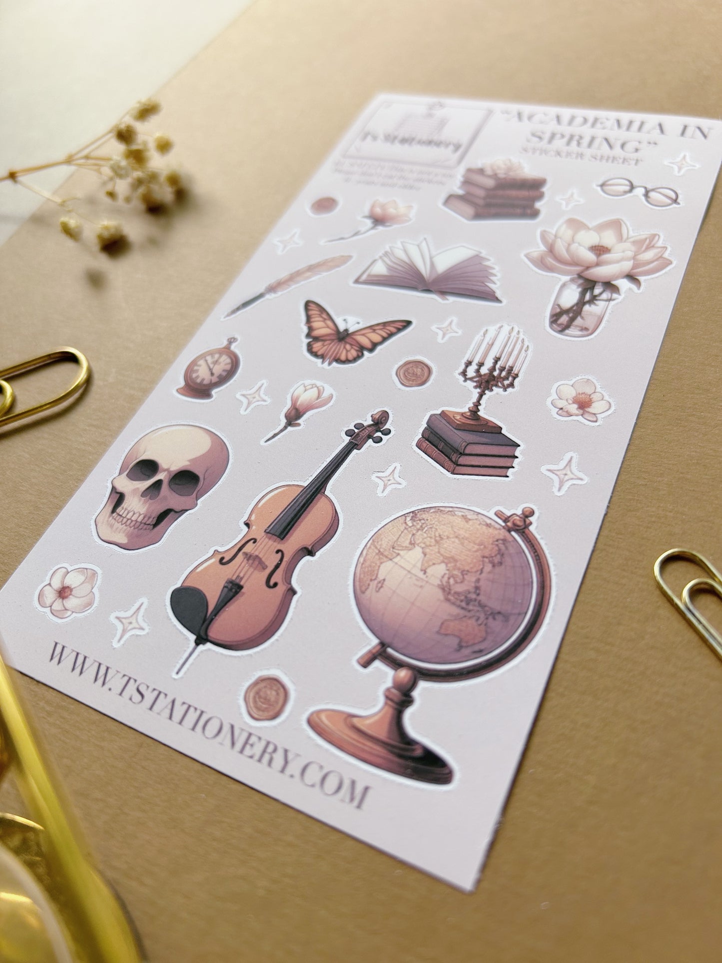 "Academia In Spring"  Sticker Sheet