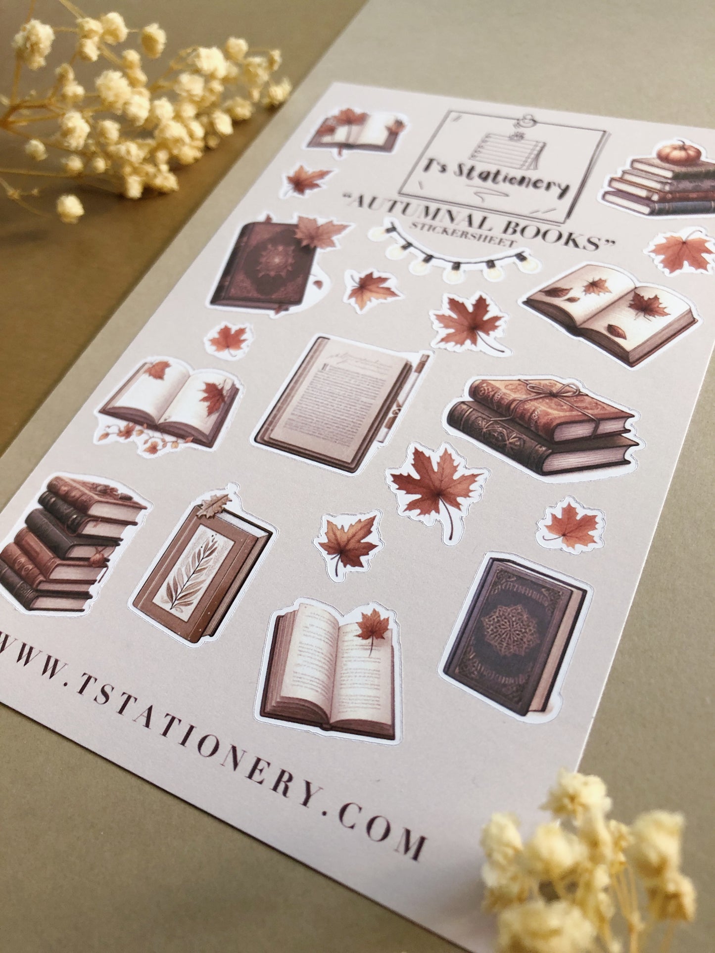 "Autumnal Books" Sticker Sheet