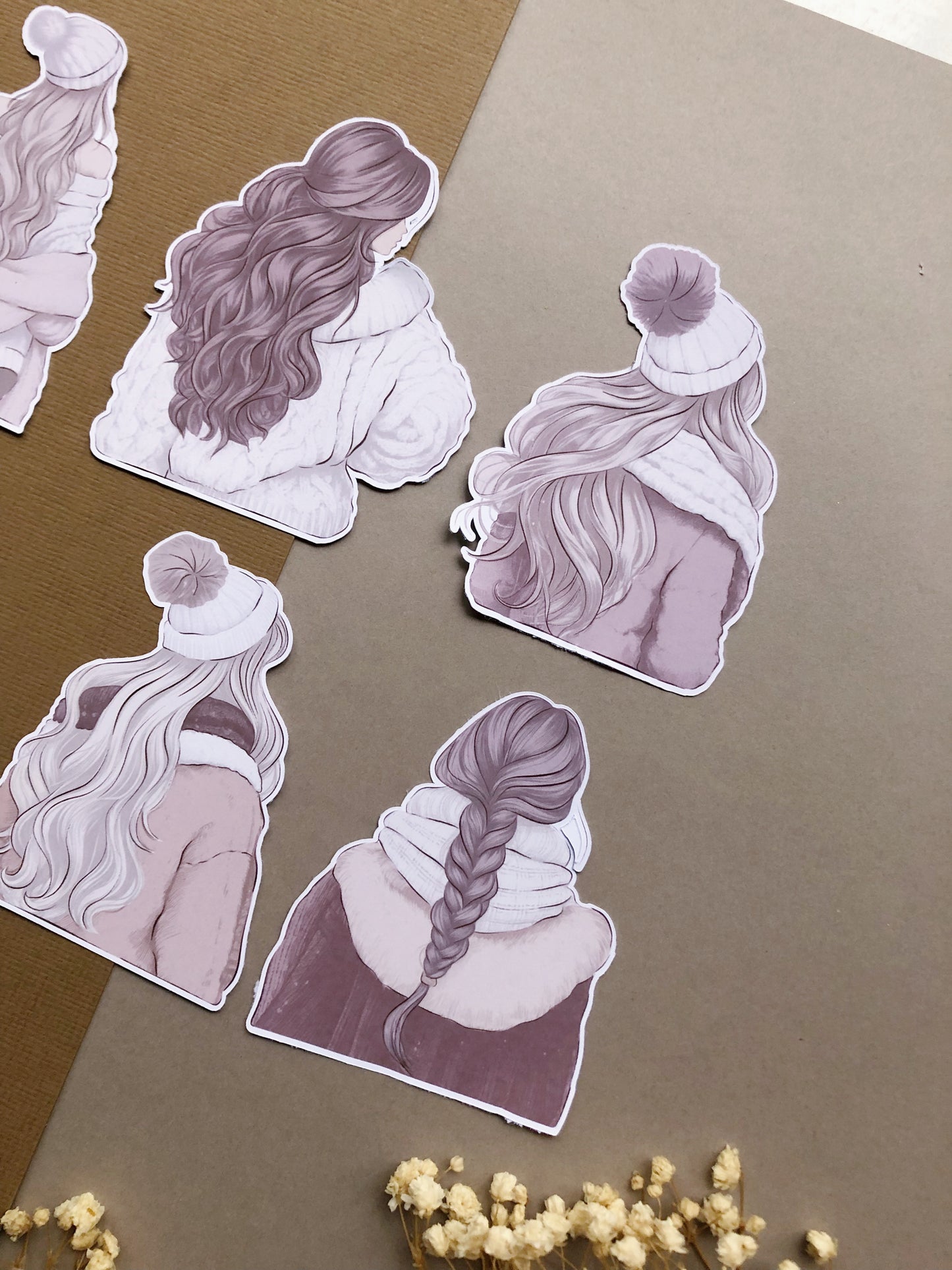 "Cozy Winter Girls" Sticker Bag