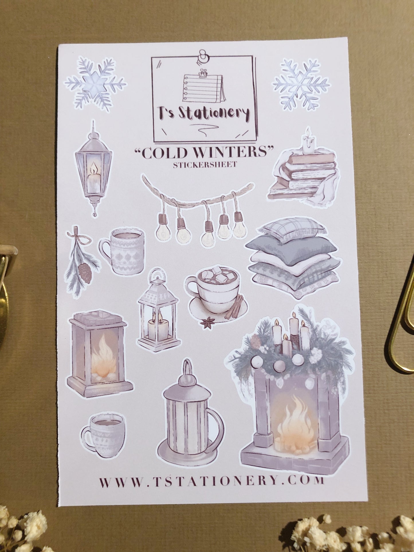 "Cold Winters"  Sticker Sheet