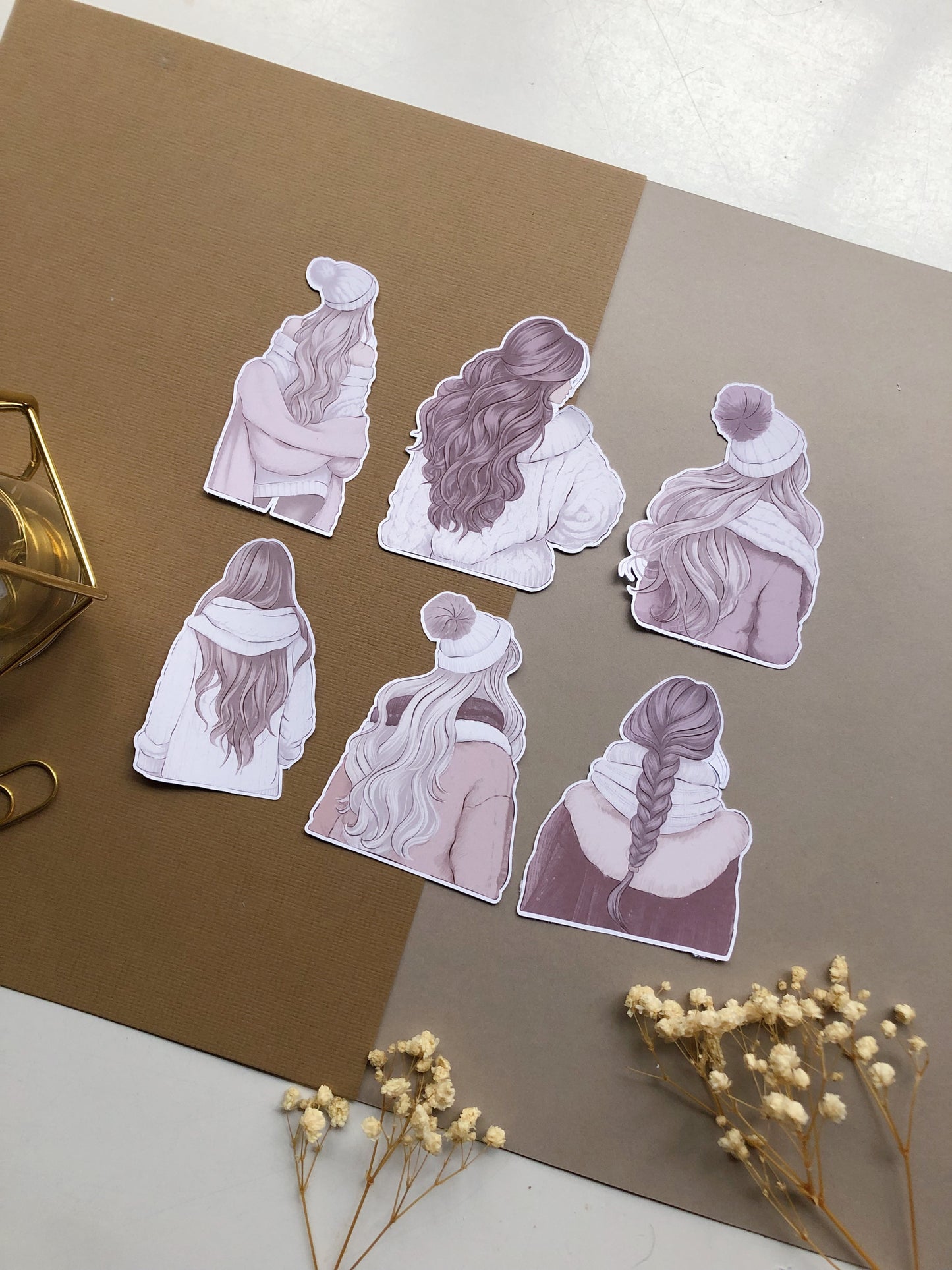 "Cozy Winter Girls" Sticker Bag