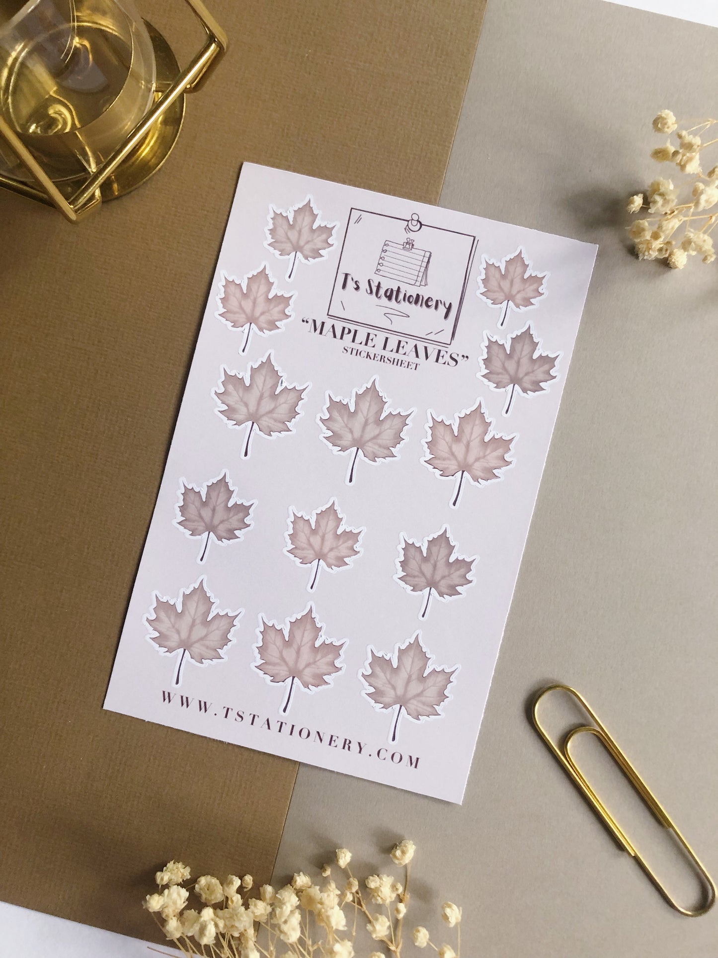 "Maple Leaves"  Sticker Sheet