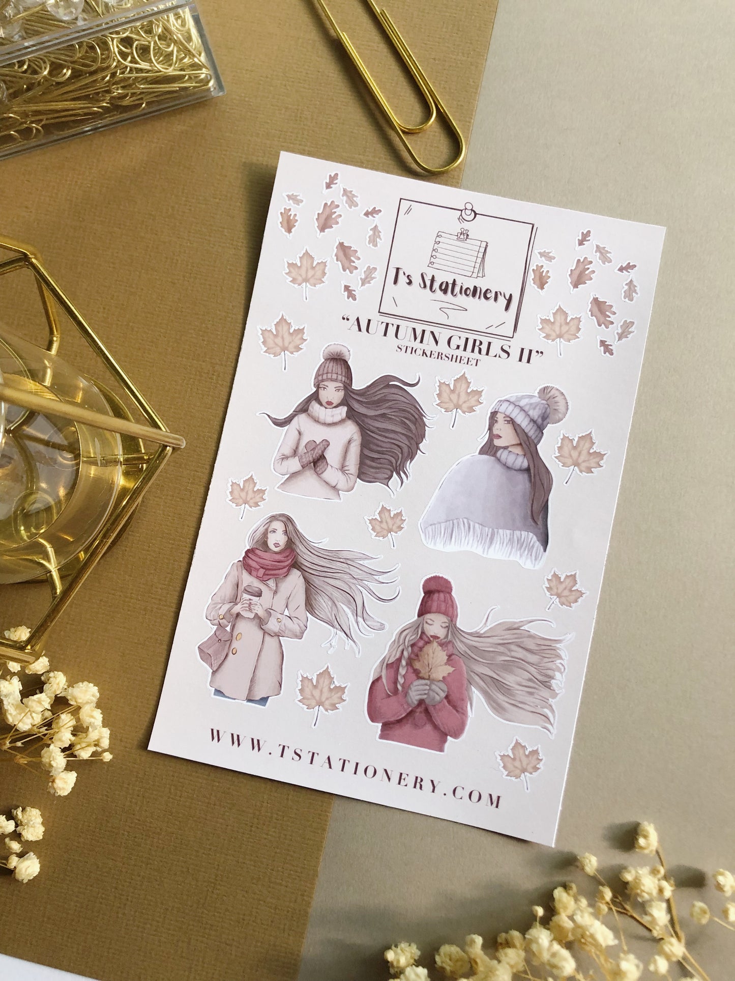"Fall Girl Sticker Set"
