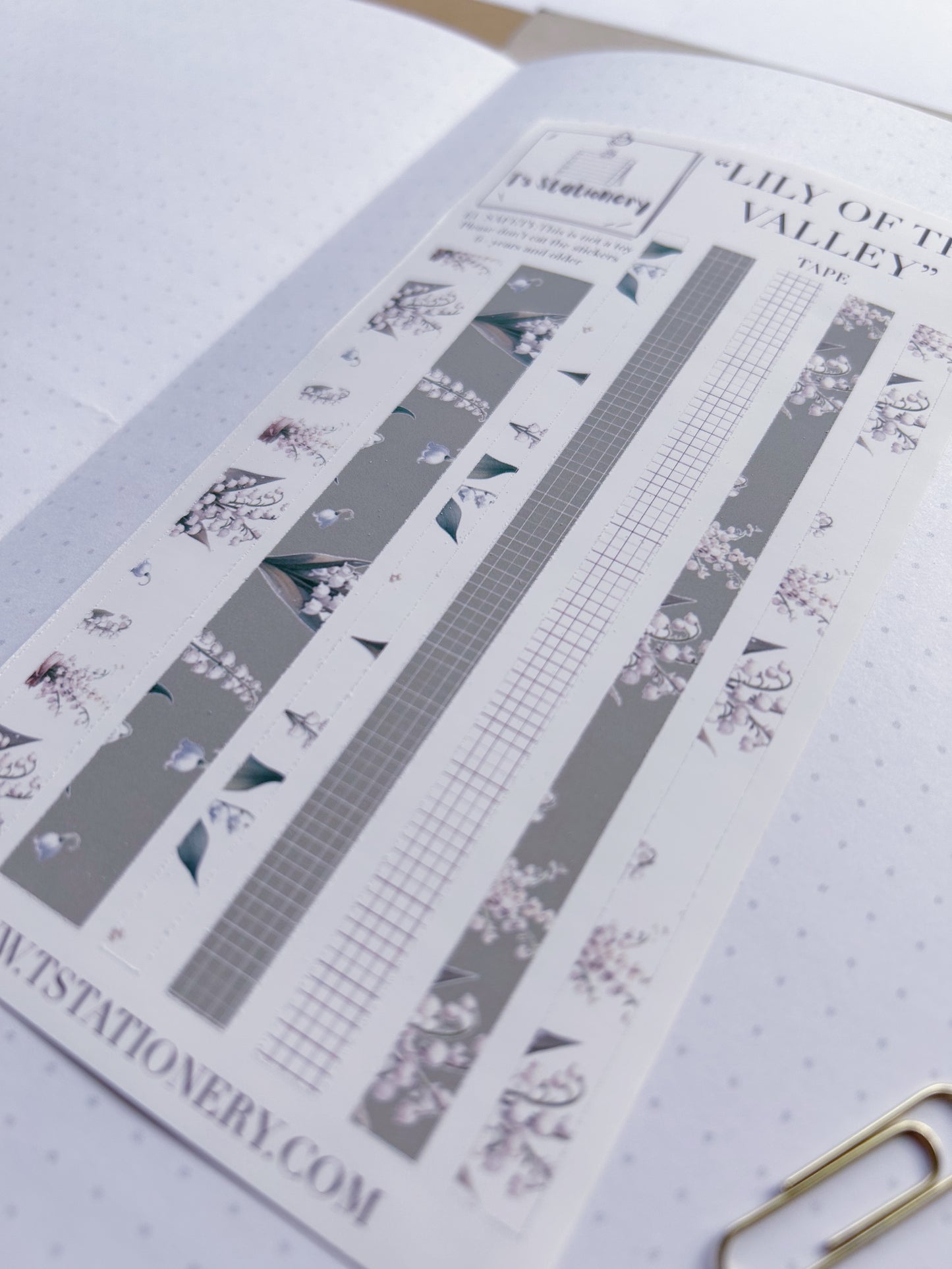 "Lily Of The Valley"  Sticker Tape Sheet
