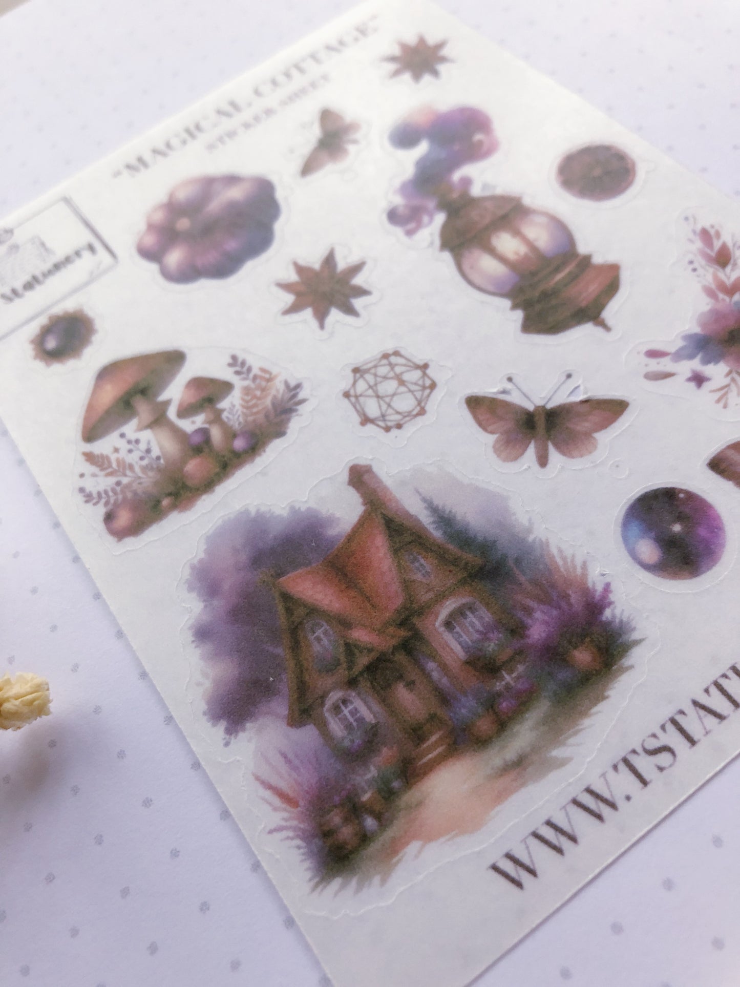 "Magical Cottage" Washi Sticker Sheet
